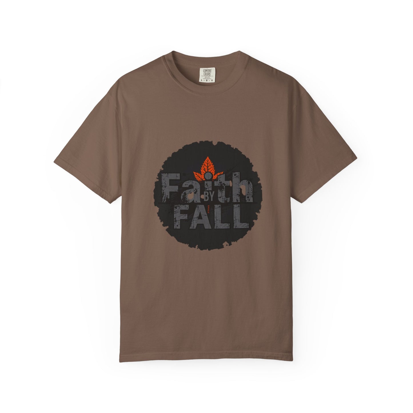 Faith by Fall Unisex Garment-Dyed T-Shirt, Cozy Casual Wear, Autumn Style Top, Inspirational Tee, Fall Fashion, Gift for Him/Her