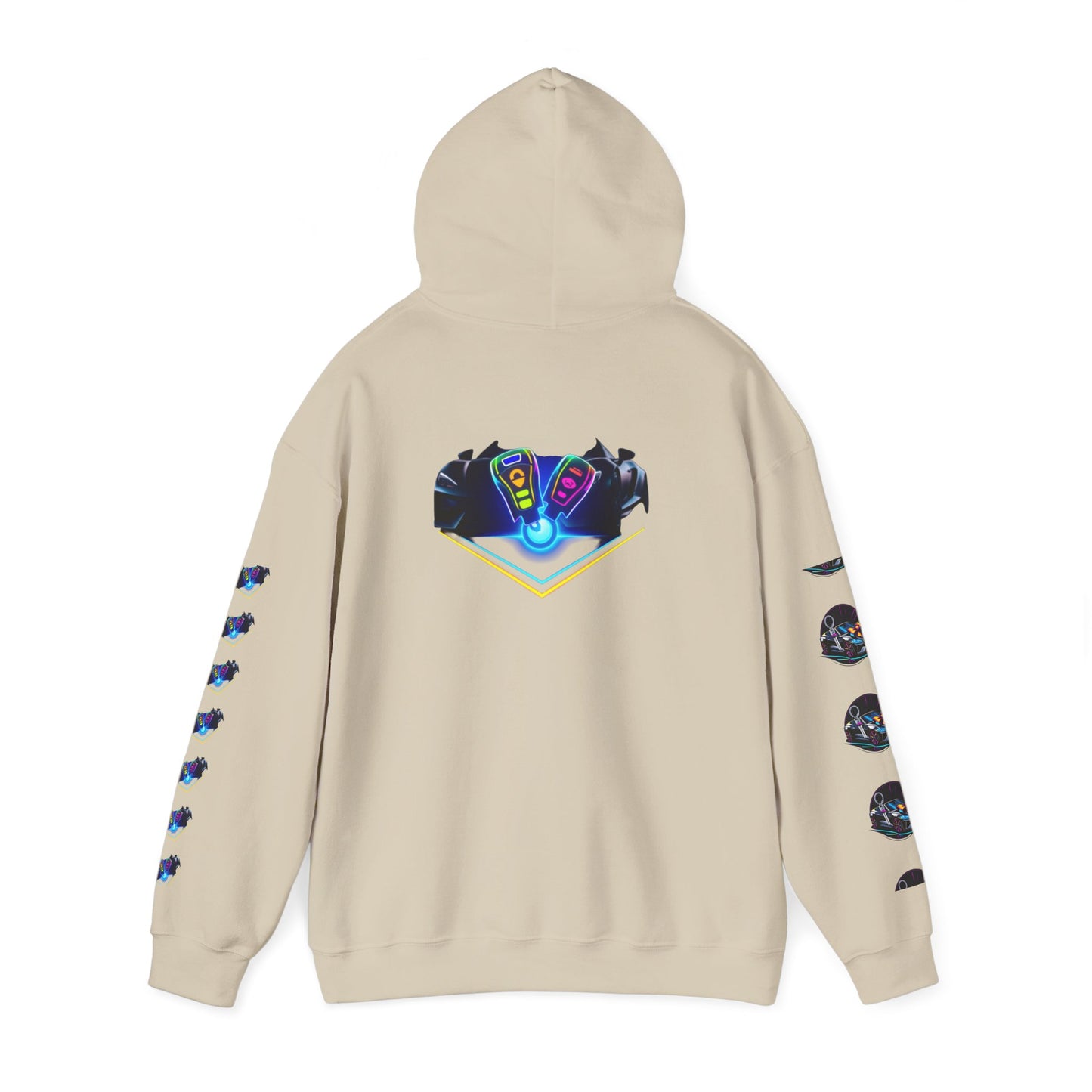 Stylish Unisex Heavy Blend™ Hoodie with Neon Design - Perfect for Winter Fashion & Casual Outings
