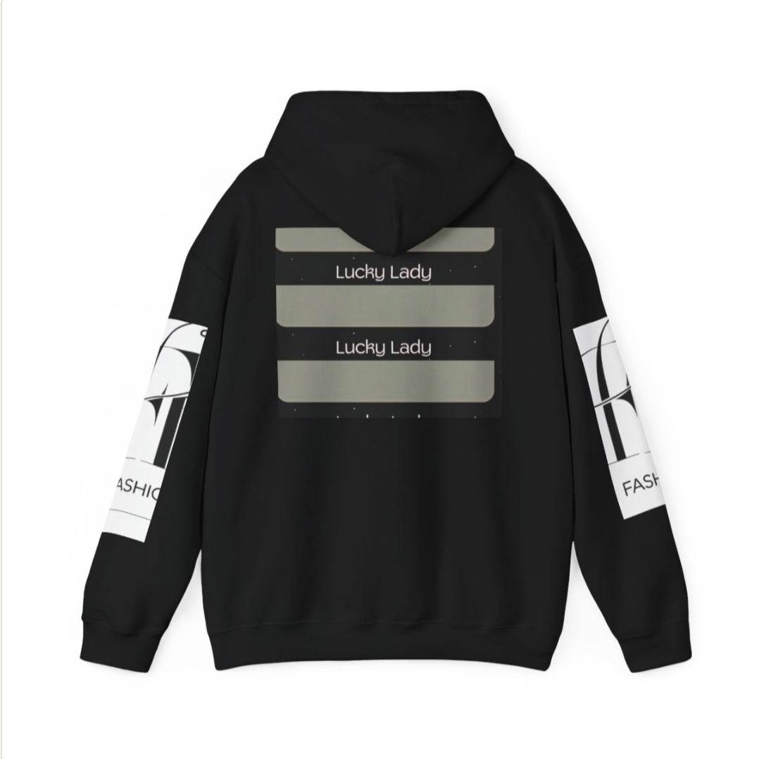 Lucky Lady Unisex Hooded Sweatshirt – Stylish Streetwear for Confident Women