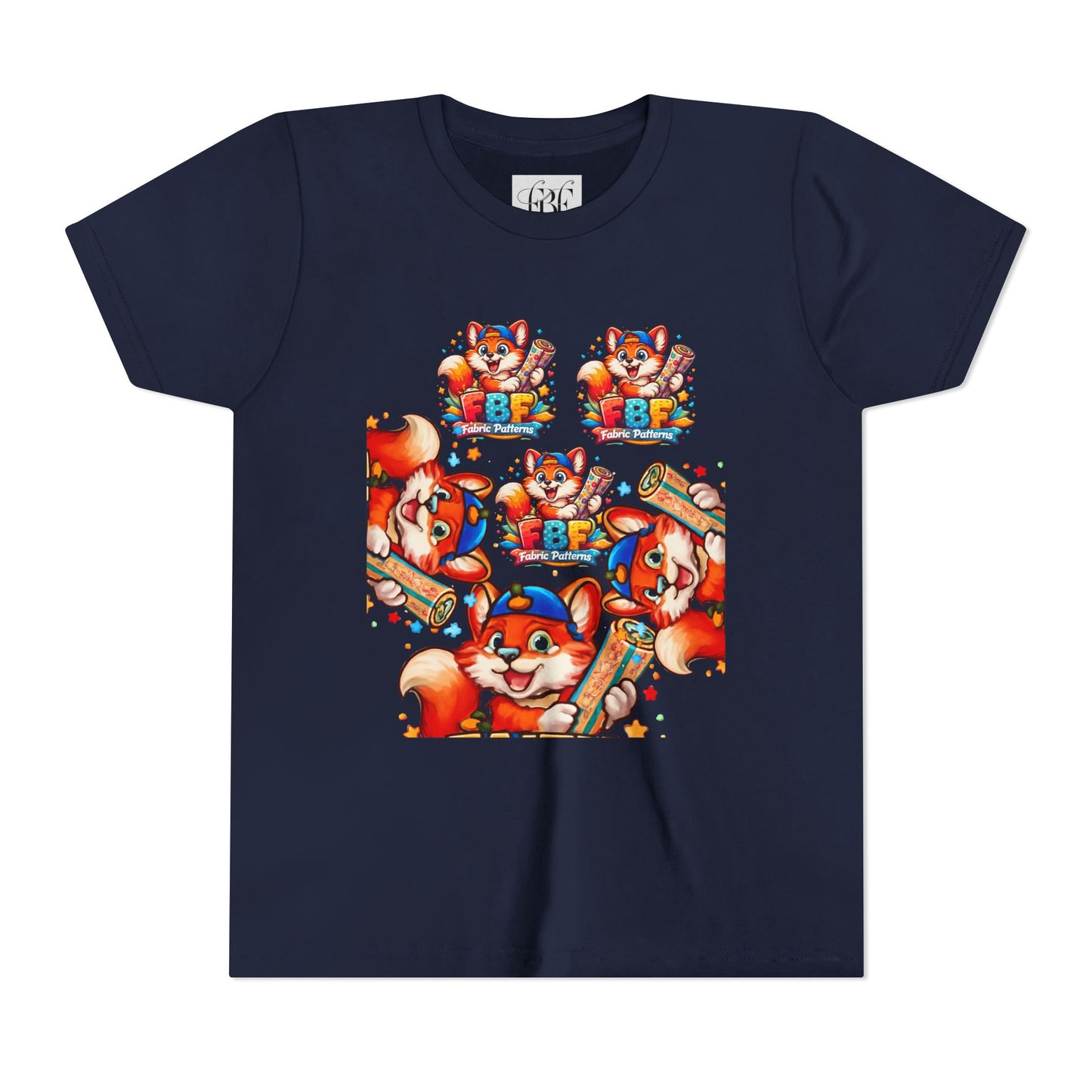 Youth Tee — Colorful Cartoon Fox 'FBF' Logo Kids Shirt