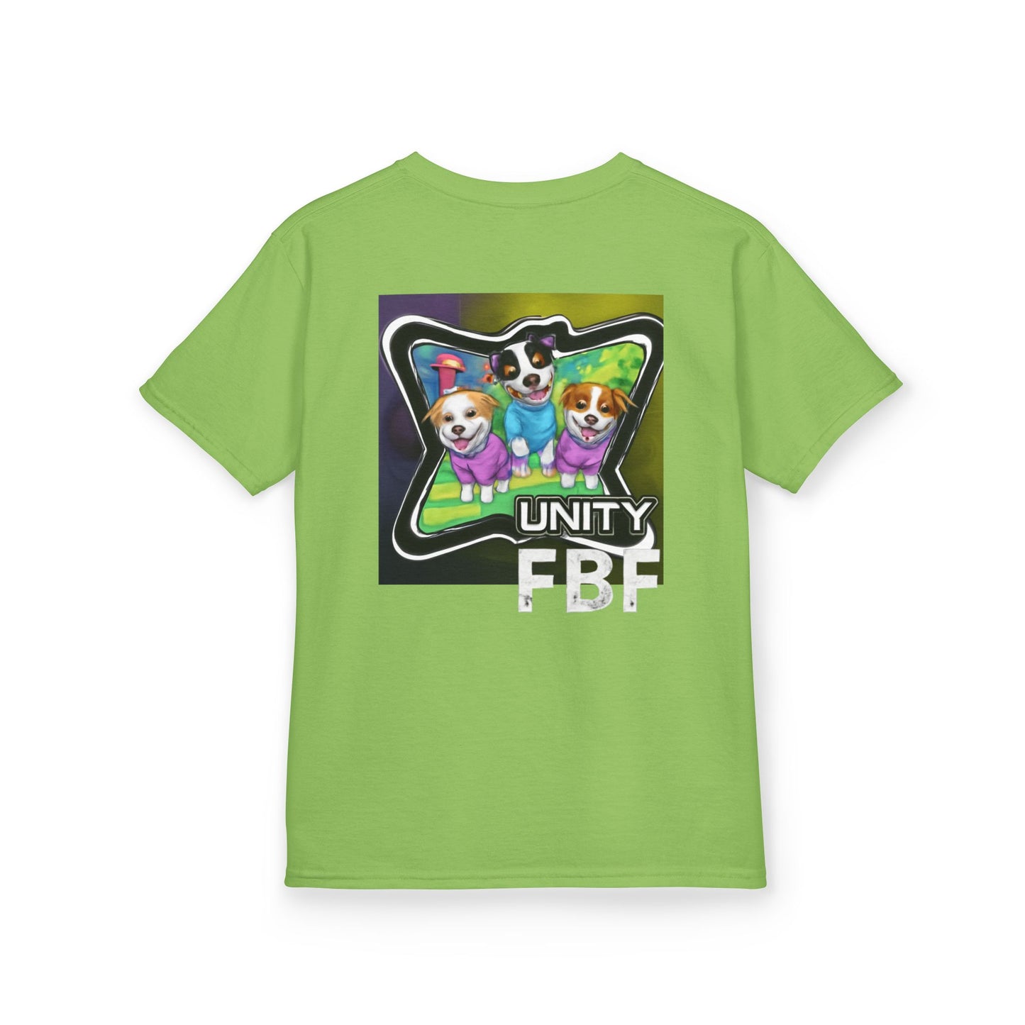 Colorful Dog-Themed Kids Tee - 'Unity Fun' Design