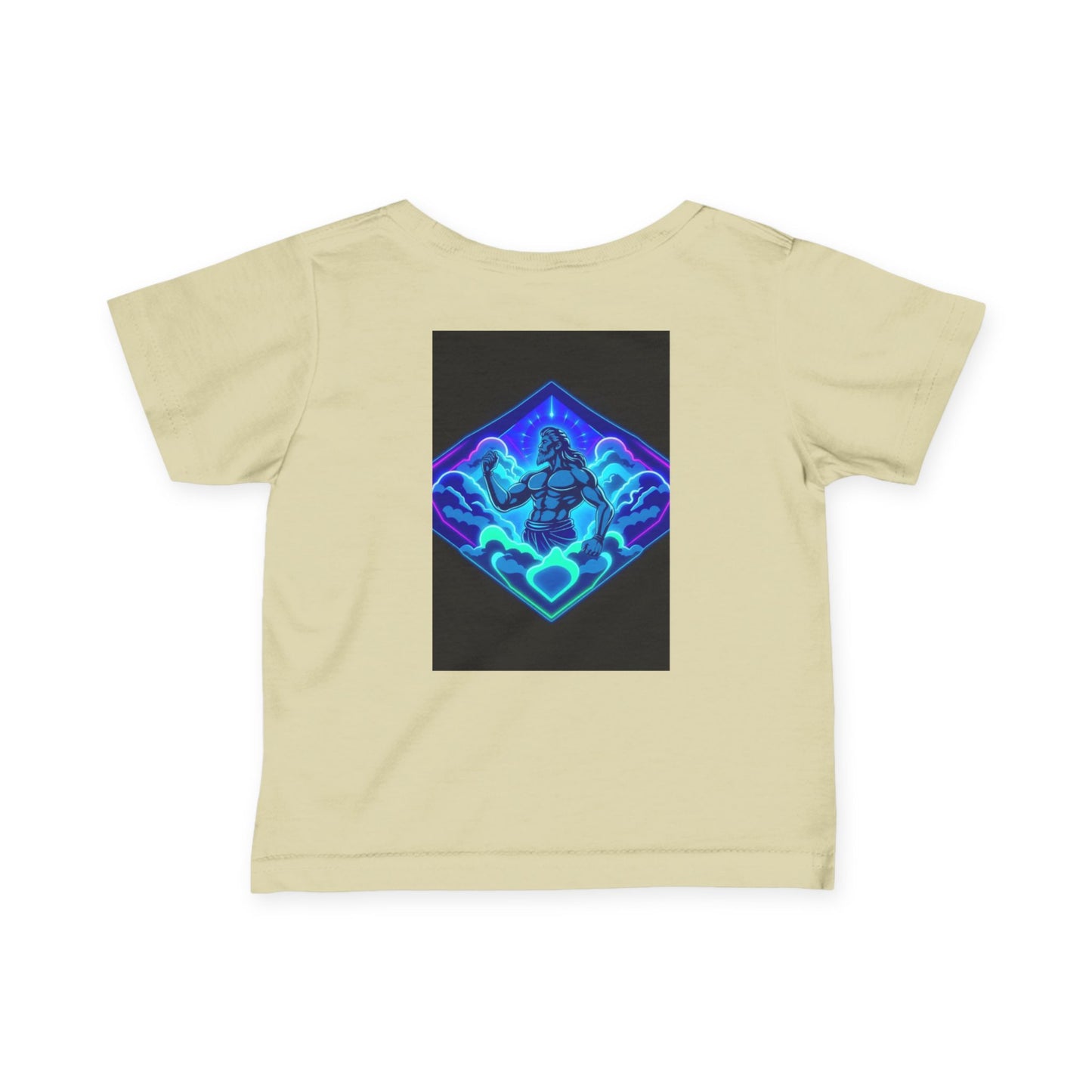 Infant Tee — "Alpha Is the Omega" Neon Christian Baby Shirt