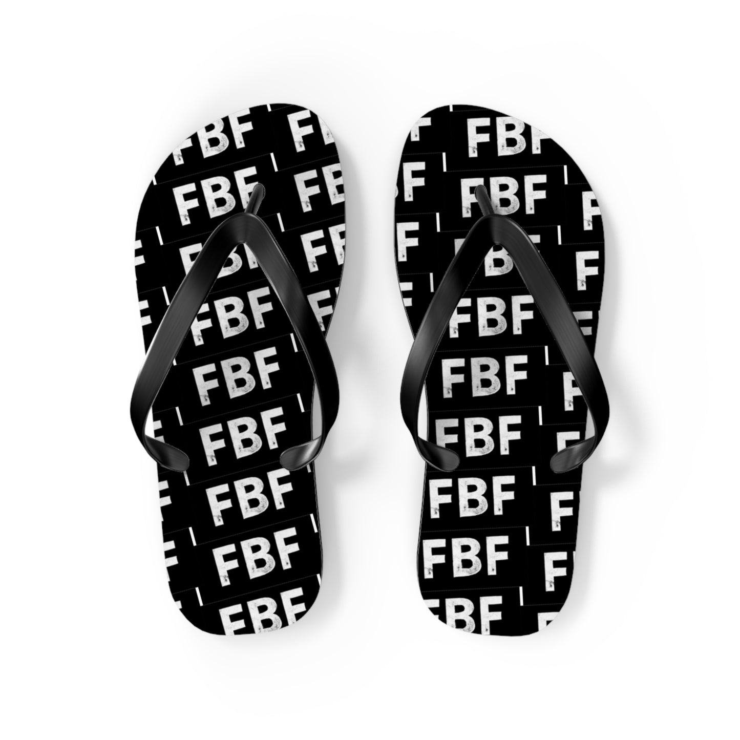 Trendy Flip Flops with FBF Print - Summer Vacation Footwear, Beach Wear, Casual Sandals, Gift for Sun Lovers, Stylish Pool Slides
