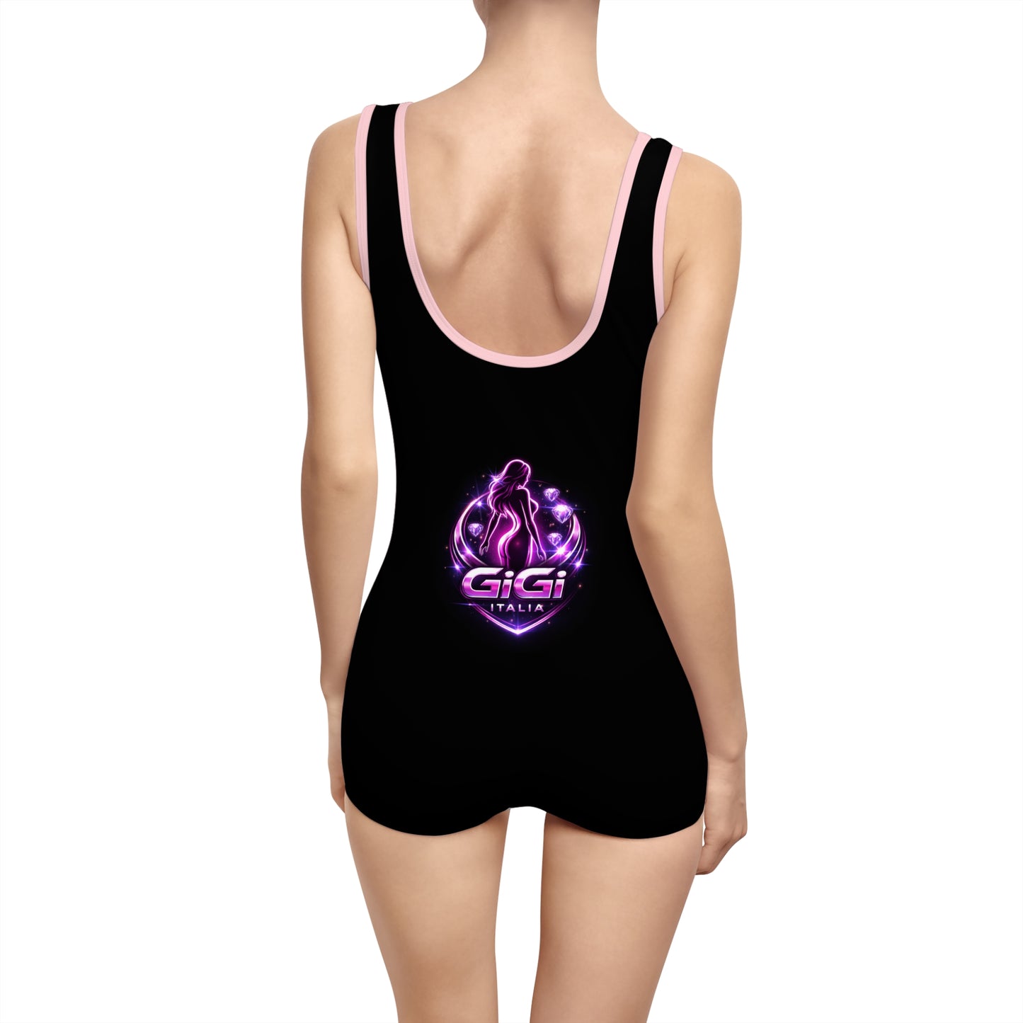 Gigi Italia Retro Neon One-Piece Swimsuit