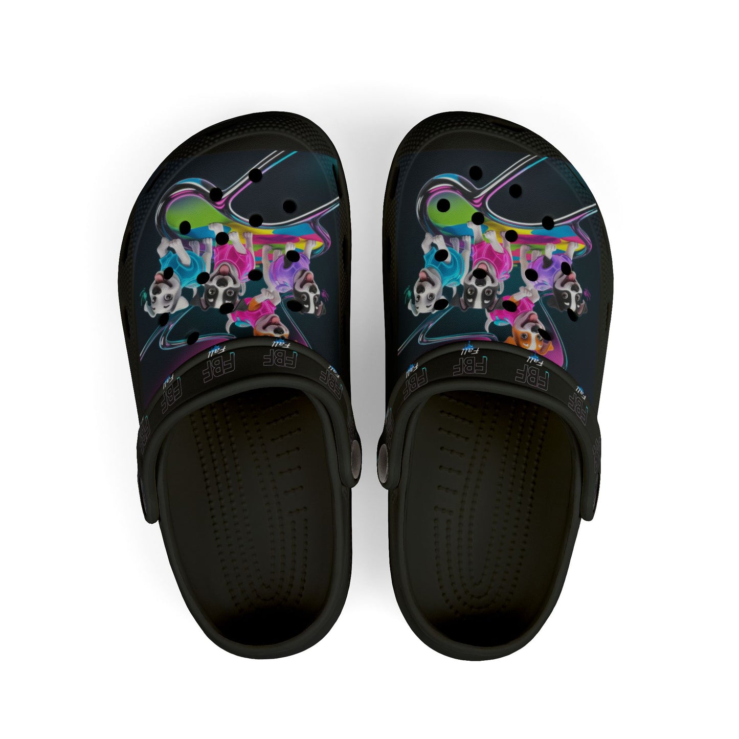 Fun Colorful Kid's EVA Foam Clogs with Neon Design