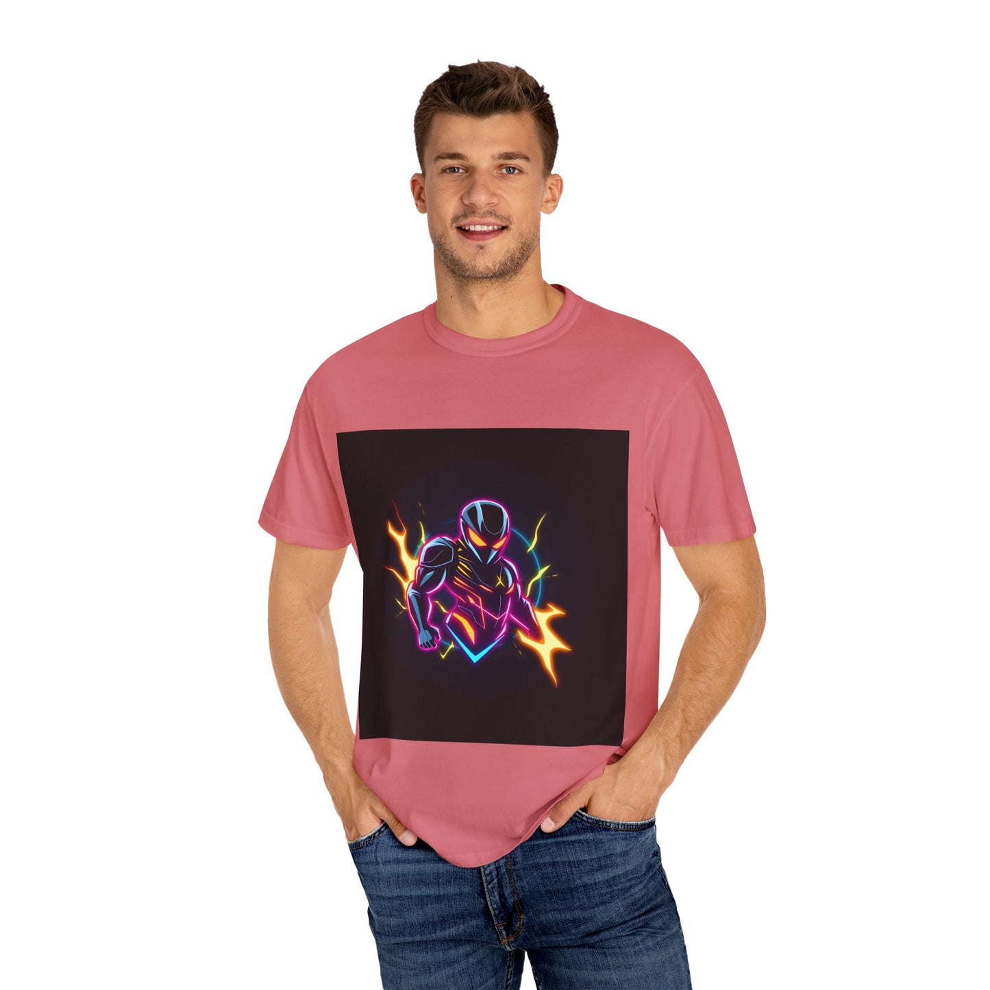 Vibrant Unisex Graphic T-Shirt, Cosmic Dreams Tee, Retro Neon Shirt, Stylish Casual Wear, Gift for Gamers & Dreamers
