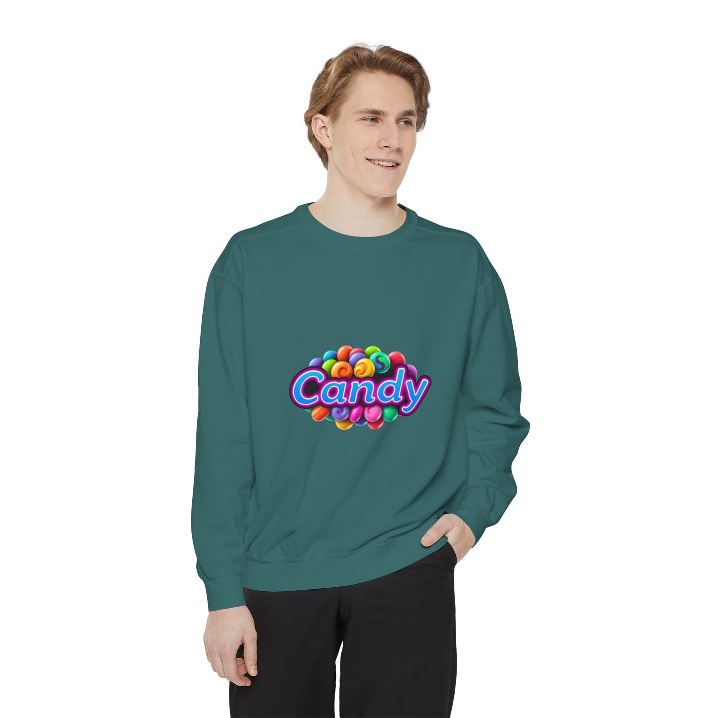 Candy-Themed Unisex Garment-Dyed Sweatshirt - Nostalgic Apparel for Sweet Lovers, Cozy Casual Wear, Gift for Candy Lovers, Colorful [...]