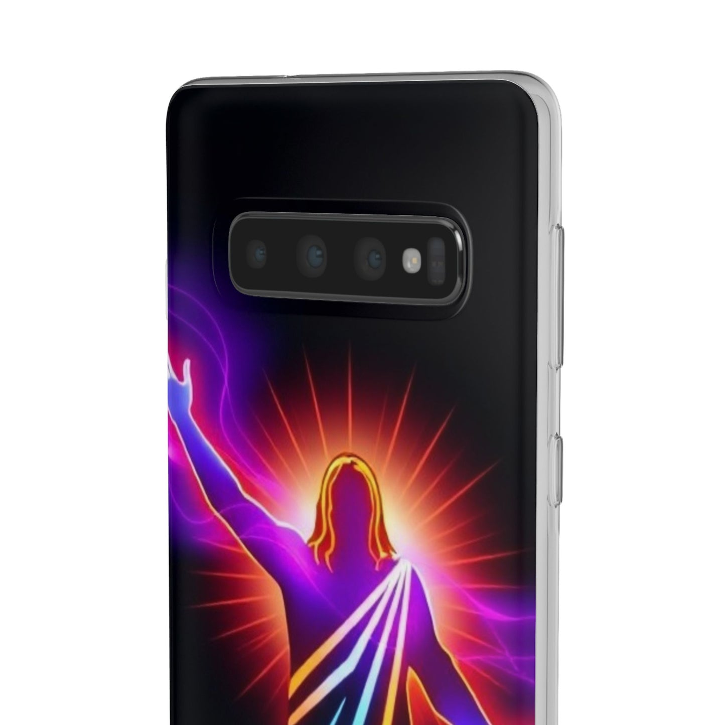 Inspirational Jesus Flexi Case - Colorful Phone Cover for Spiritual Connection