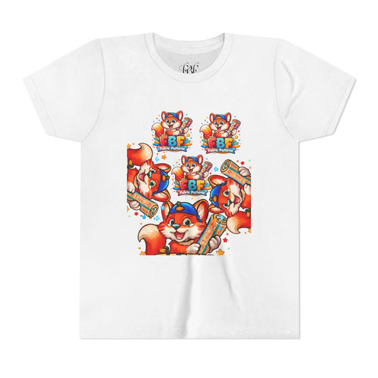 Youth Tee — Colorful Cartoon Fox 'FBF' Logo Kids Shirt