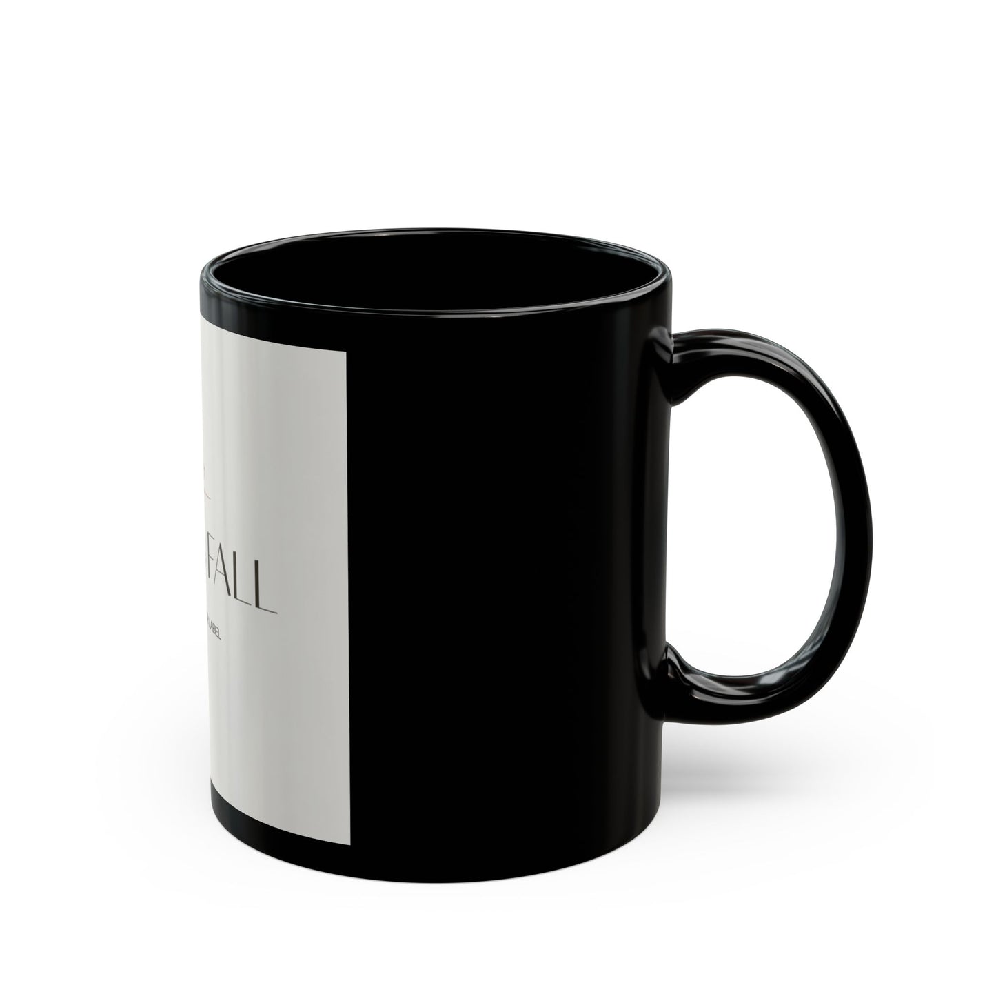 Elegant Faith by Fall Black Mug | 11oz & 15oz | Perfect Gift for Fashion Lovers, Home Decor, Winter Holidays, Coffee Enthusiasts
