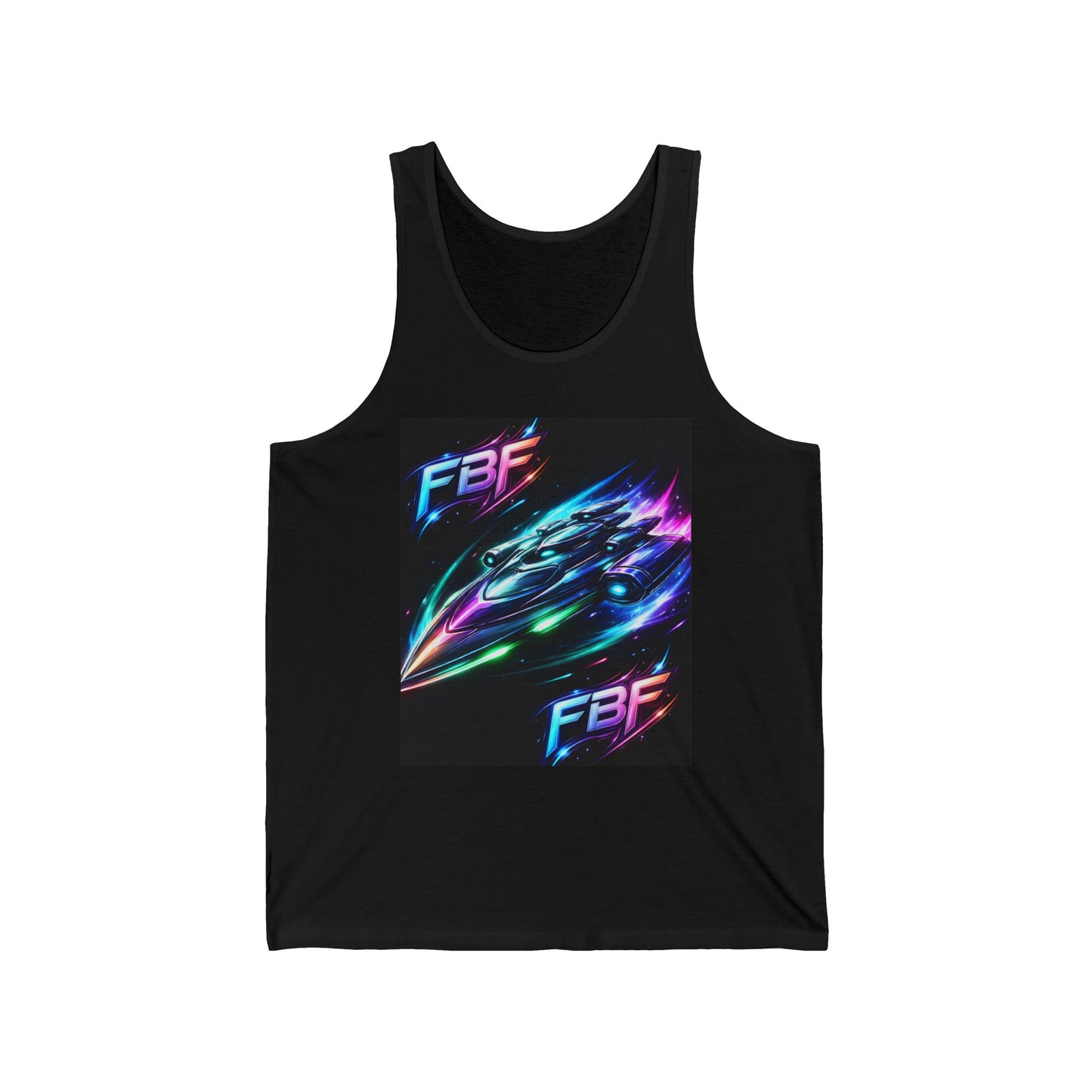 Retro Neon Racing Tank Top — FBF & Battleship Gamer Graphic