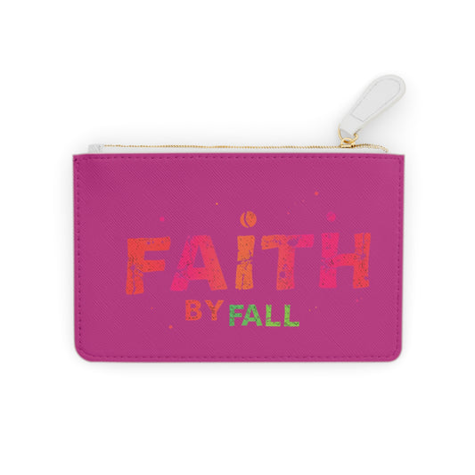Colorful Faith By Fall Mini Clutch Bag, Small Purse, Gift for Women, Fall Accessories, Handbag, Faith-Themed Travel Pouch