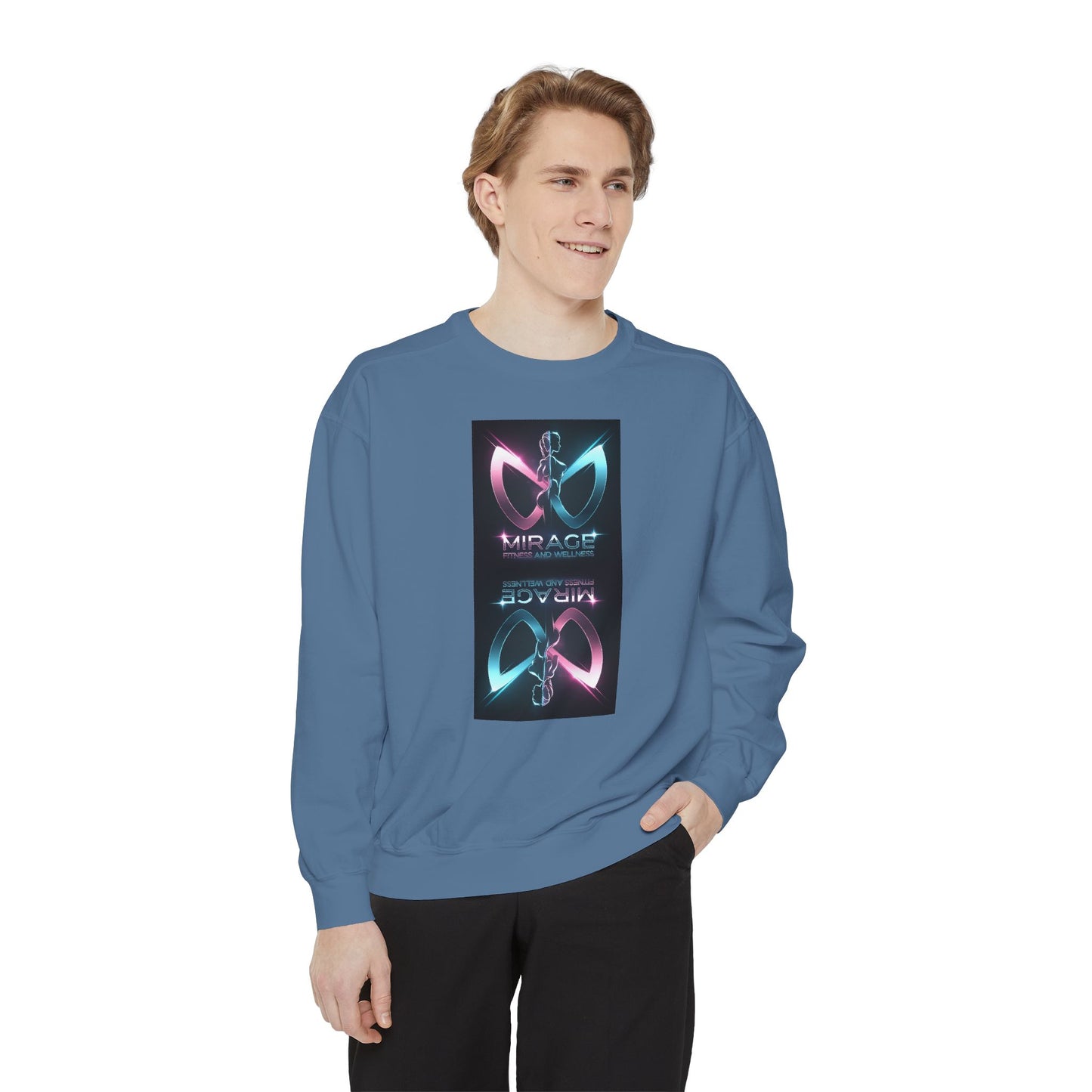 Retro Neon Mirage Sweatshirt — 'Mirage' Vaporwave Graphic Crewneck
