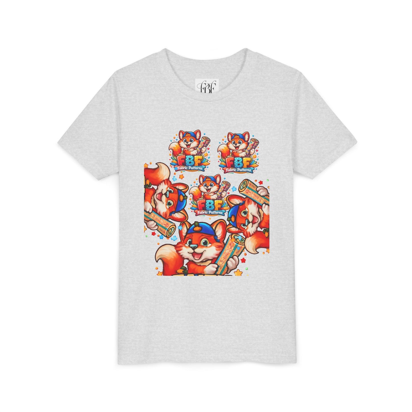 Youth Tee — Colorful Cartoon Fox 'FBF' Logo Kids Shirt
