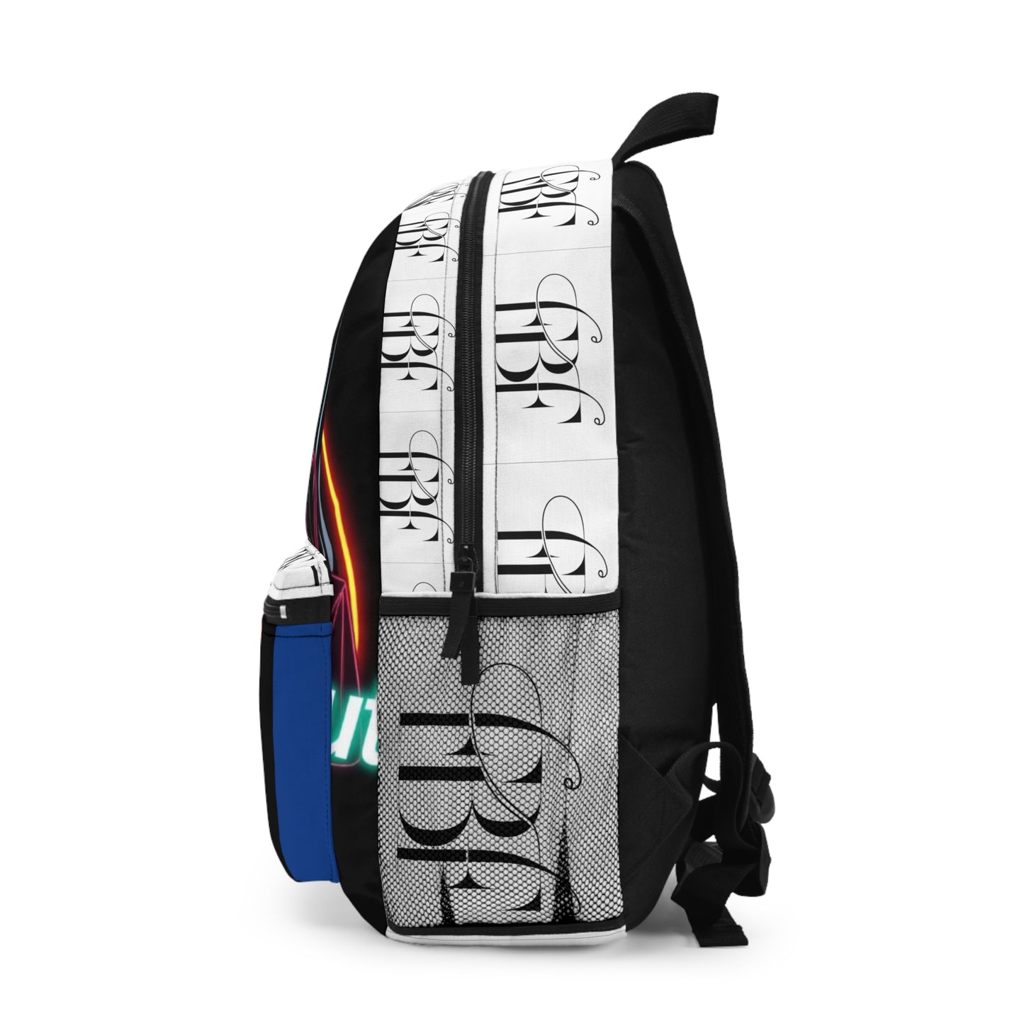 Trendy Neon Graphic Backpack, Stylish School Bag, Travel Rucksack, Fashionable Daypack, Unique Gift Idea for Teens, Urban Style