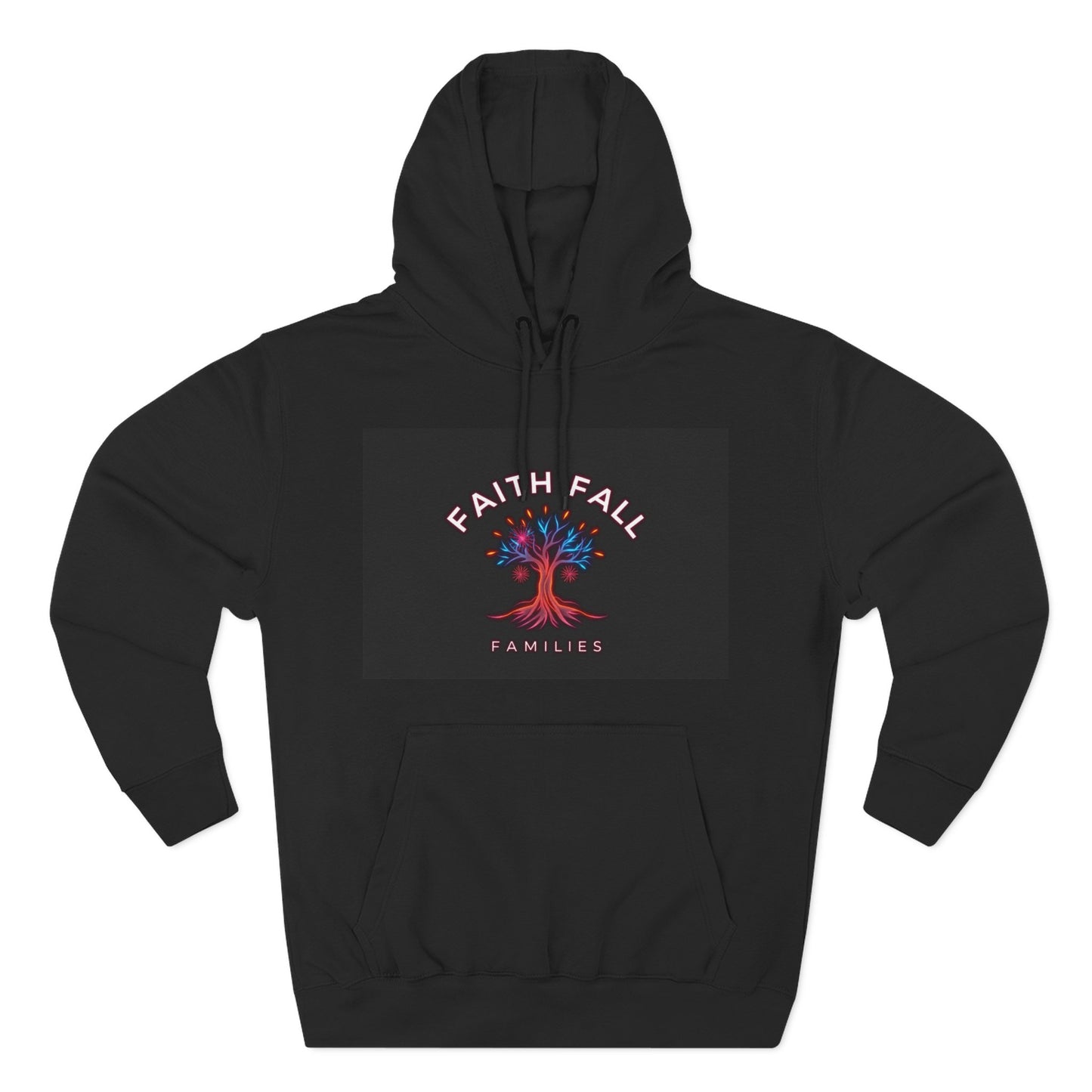 Faith Fall Families Fleece Hoodie, Gift for Faithful Friends, Cozy Layer, Casual Wear, Fall Fashion, Trendy Outfits, Family Gatherings