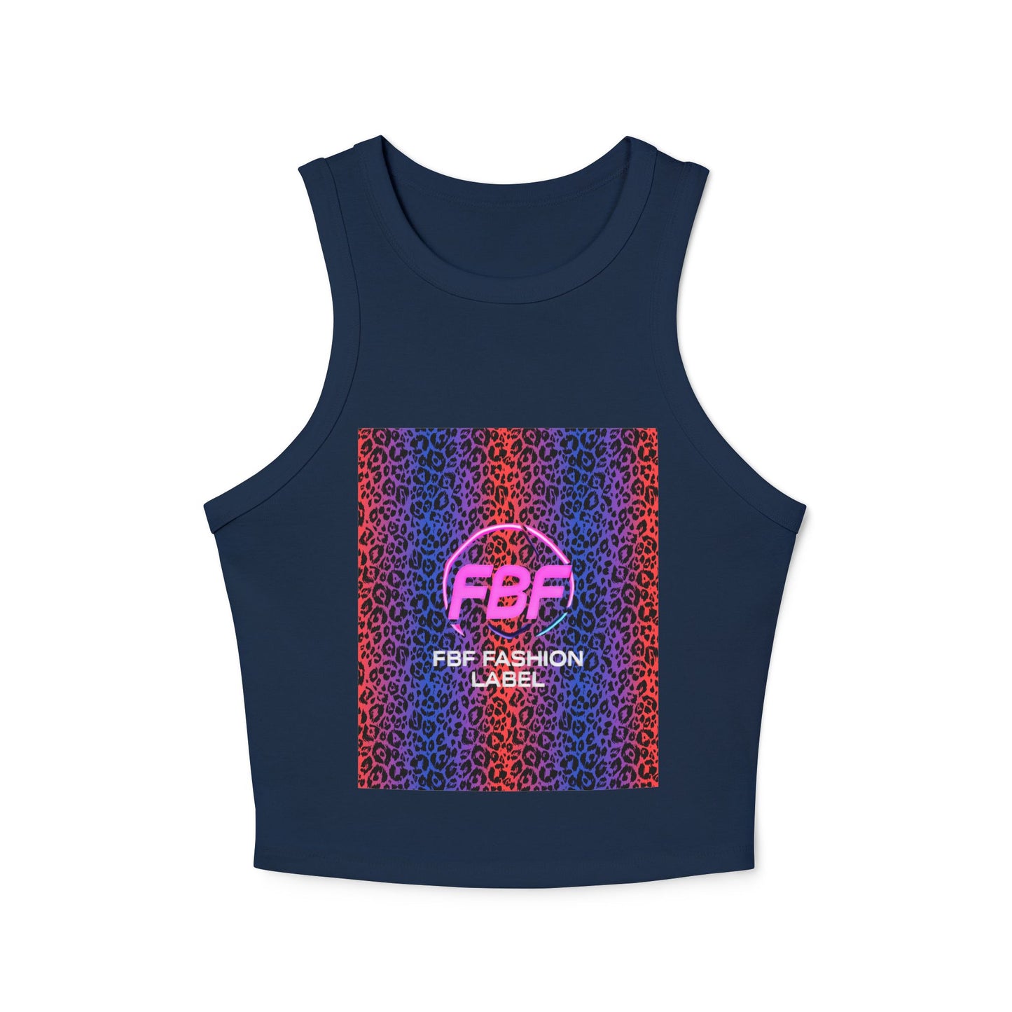 Pink FBF Women's Micro Rib Racer Tank Top