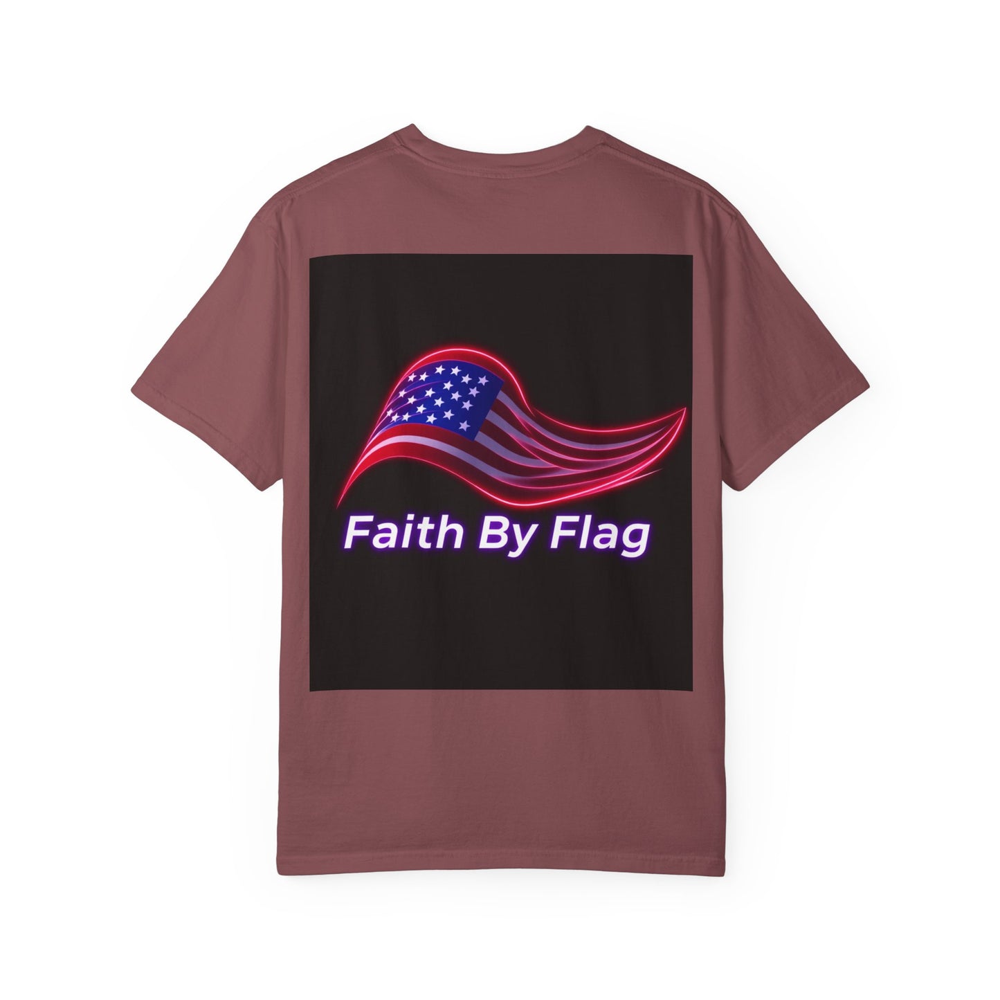 Patriotic T-Shirt with Eagle Graphic | Faith By Flag Tee, Unisex Apparel, Independence Day Shirt, Casual Wear, Gift for Veterans