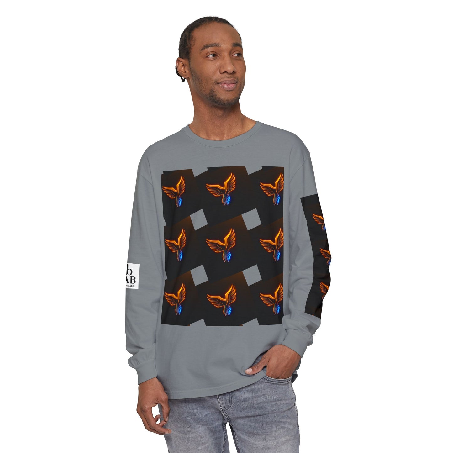 Vibrant Long Sleeve T-Shirt with Phoenix Design - Casual Wear for Bird Lovers, Gifts, Unique Fashion, Everyday Style, Unisex Apparel