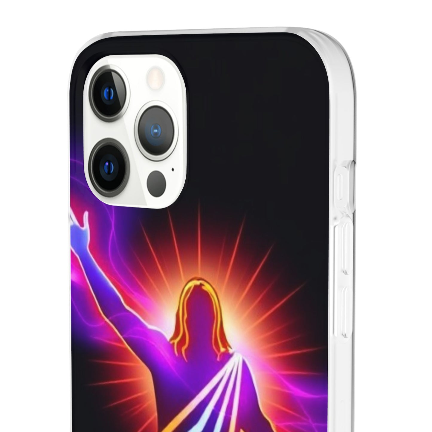 Inspirational Jesus Flexi Case - Colorful Phone Cover for Spiritual Connection