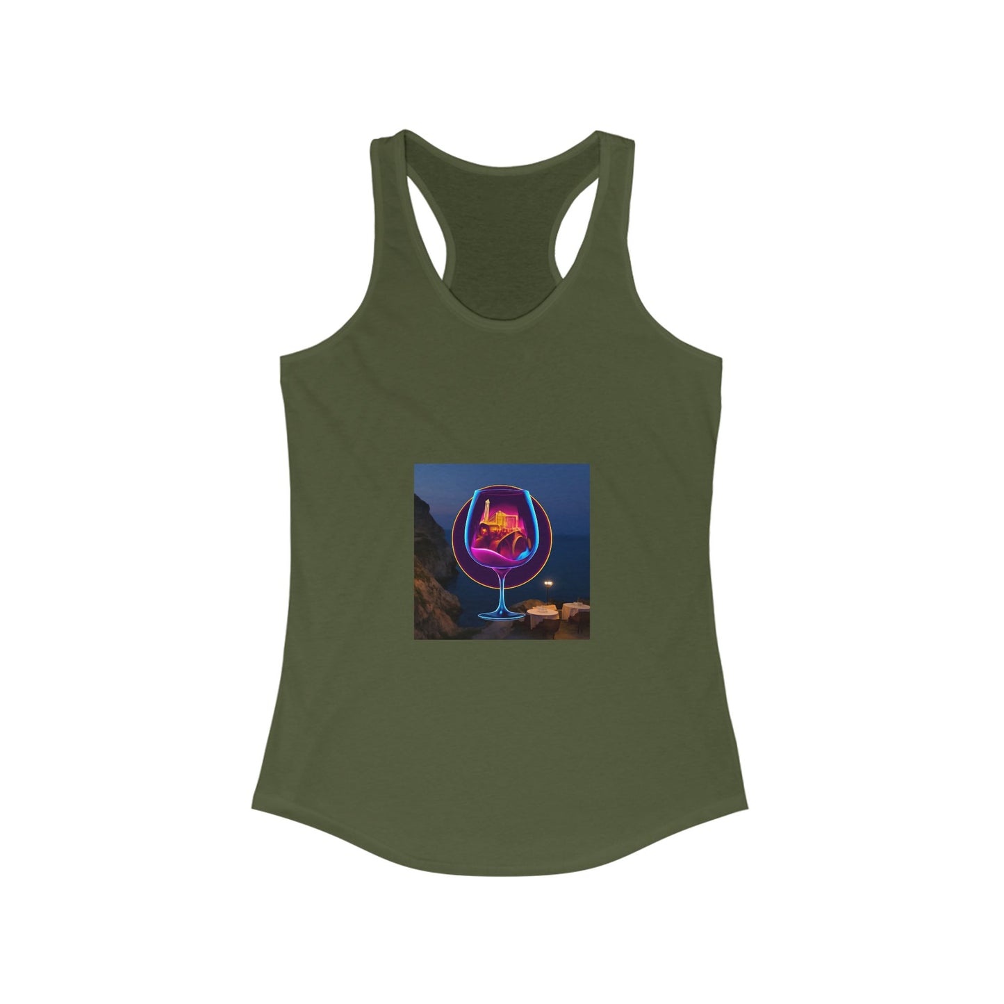 Vibrant Women's Racerback Tank, Graphic Summer Top, Beach Wear, Festival Outfit, Casual Exercise Shirt, Gift for Her