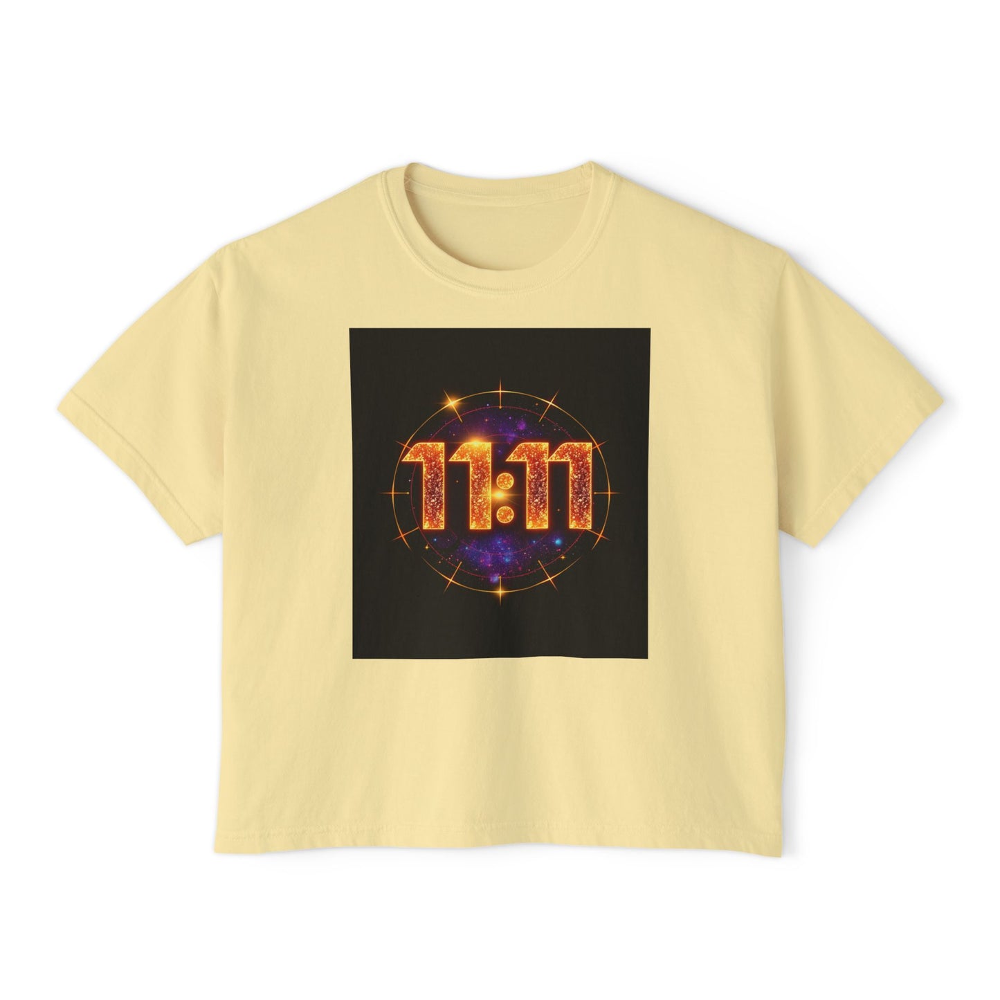 Cosmic 11:11 Women's Boxy Tee - Spiritual Vibes, Astrology Gift, Trendy Summer Tee, Comfortable Everyday Wear