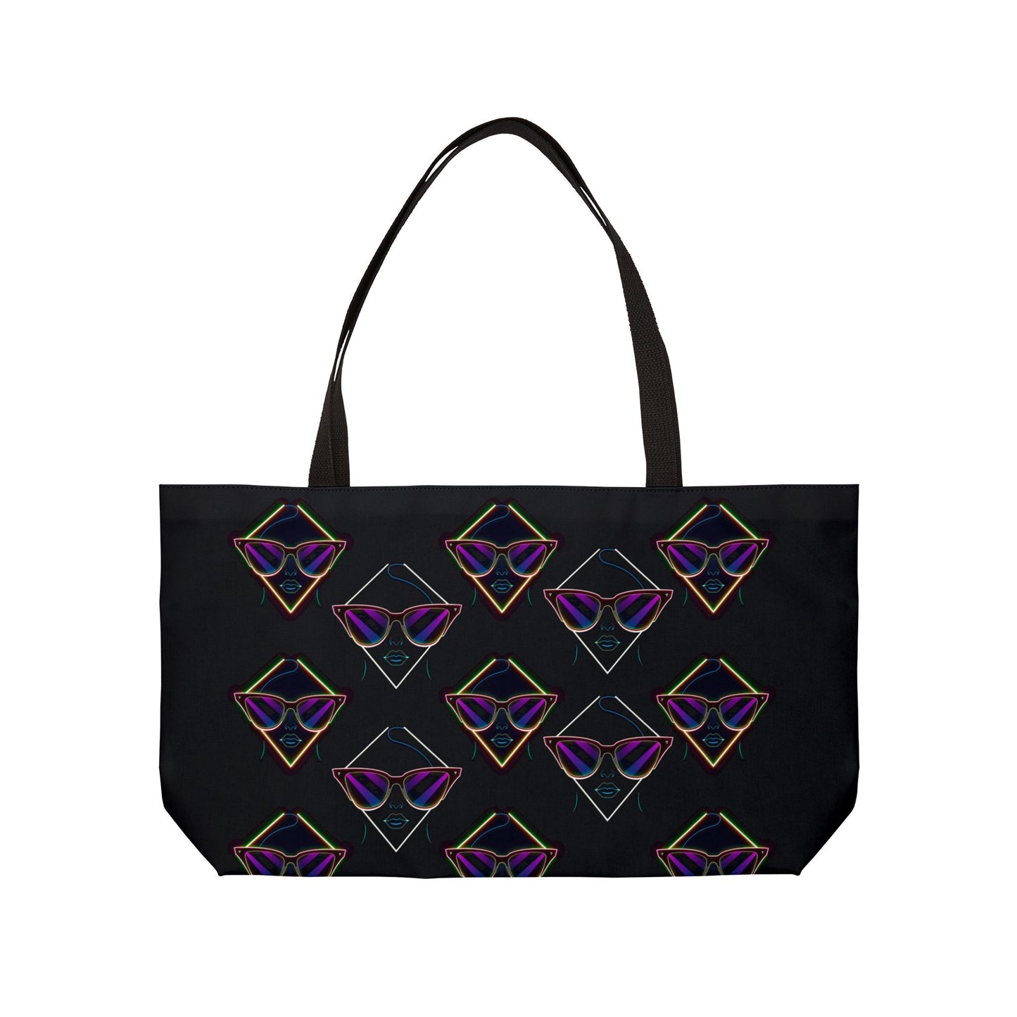 Stylish Weekender Tote Bag, Perfect for Travel, Beach, Gym, Festivals, and Casual Outings with Trendy Sunglasses Design
