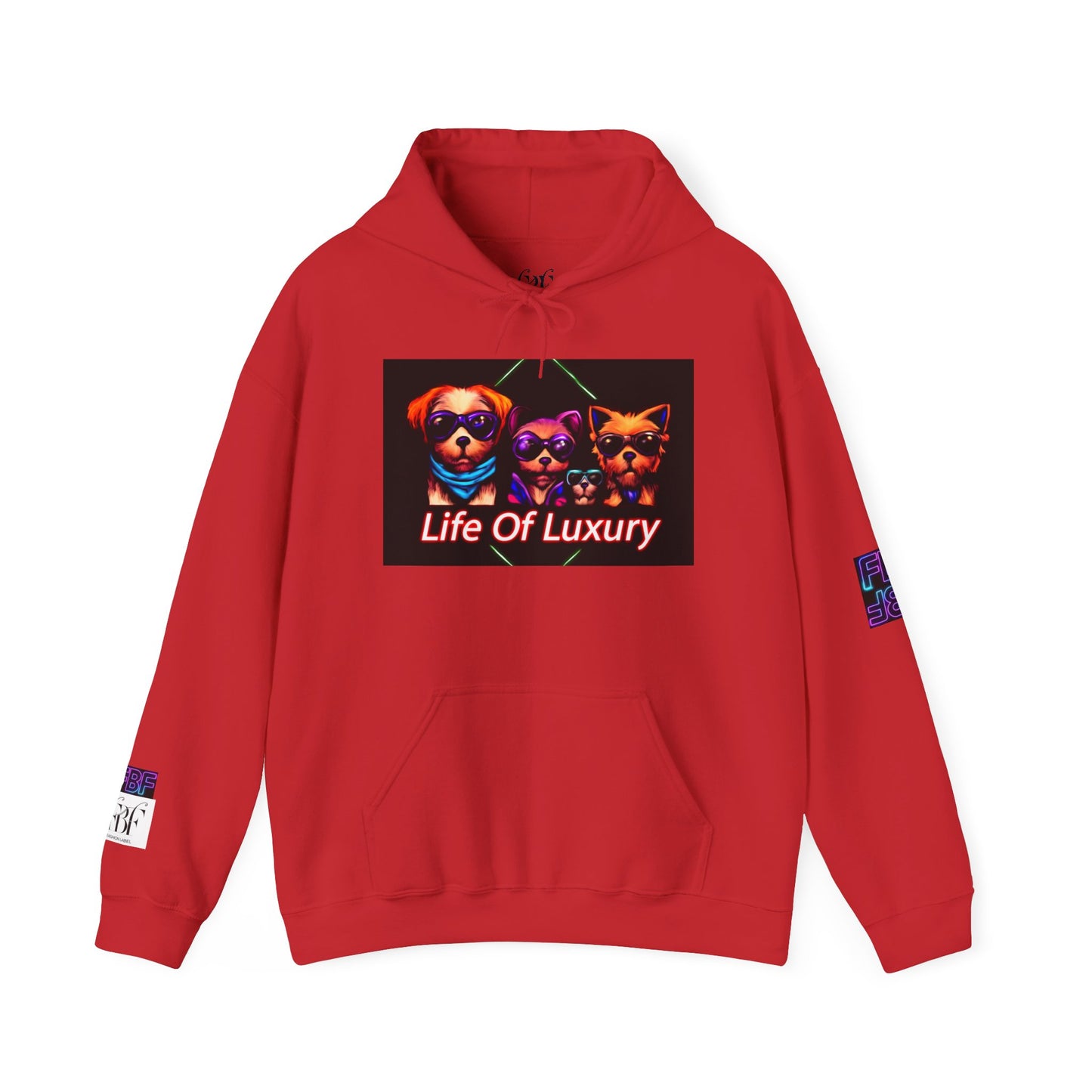 Luxury Life Unisex Hoodie - Cozy Sweatshirt for Pet Lovers, Gift for Birthdays, Everyday Wear, Chill Vibes, FBF Collection