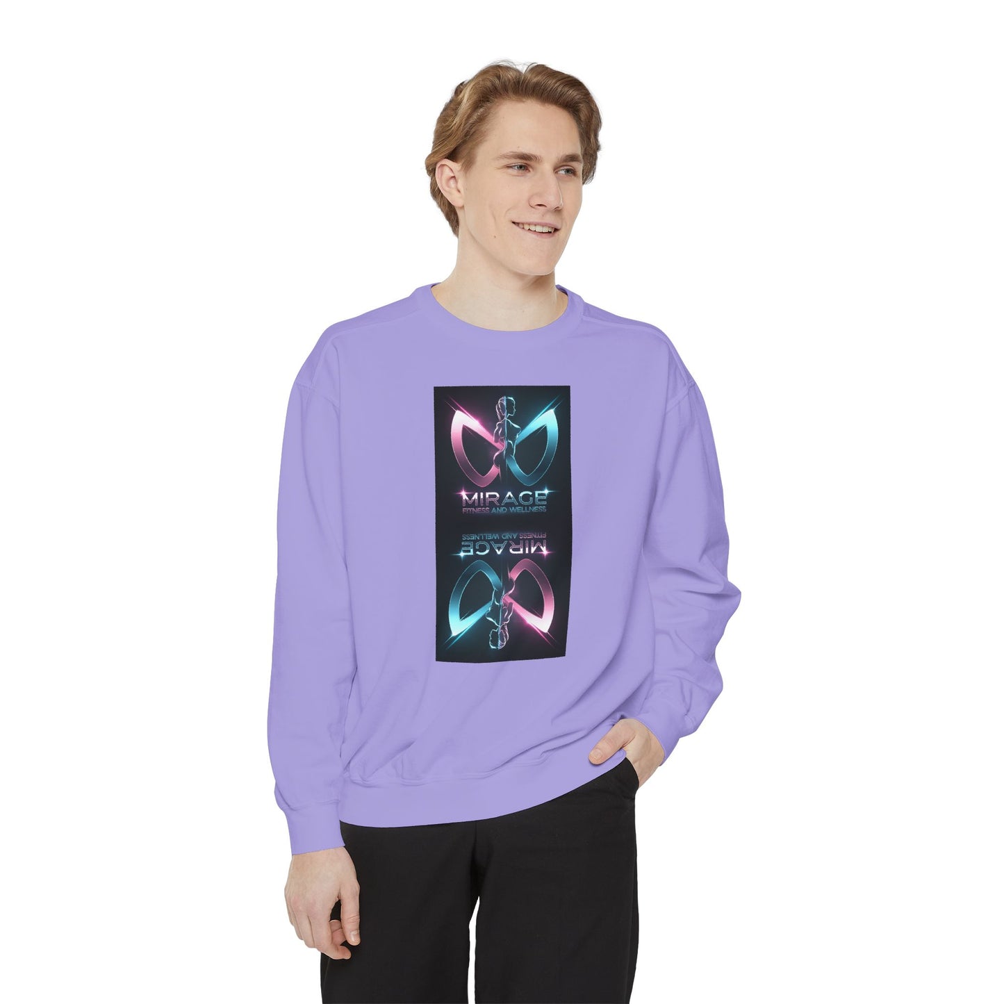 Retro Neon Mirage Sweatshirt — 'Mirage' Vaporwave Graphic Crewneck