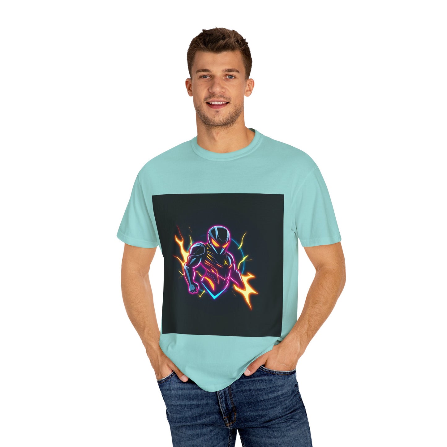 Vibrant Unisex Graphic T-Shirt, Cosmic Dreams Tee, Retro Neon Shirt, Stylish Casual Wear, Gift for Gamers & Dreamers