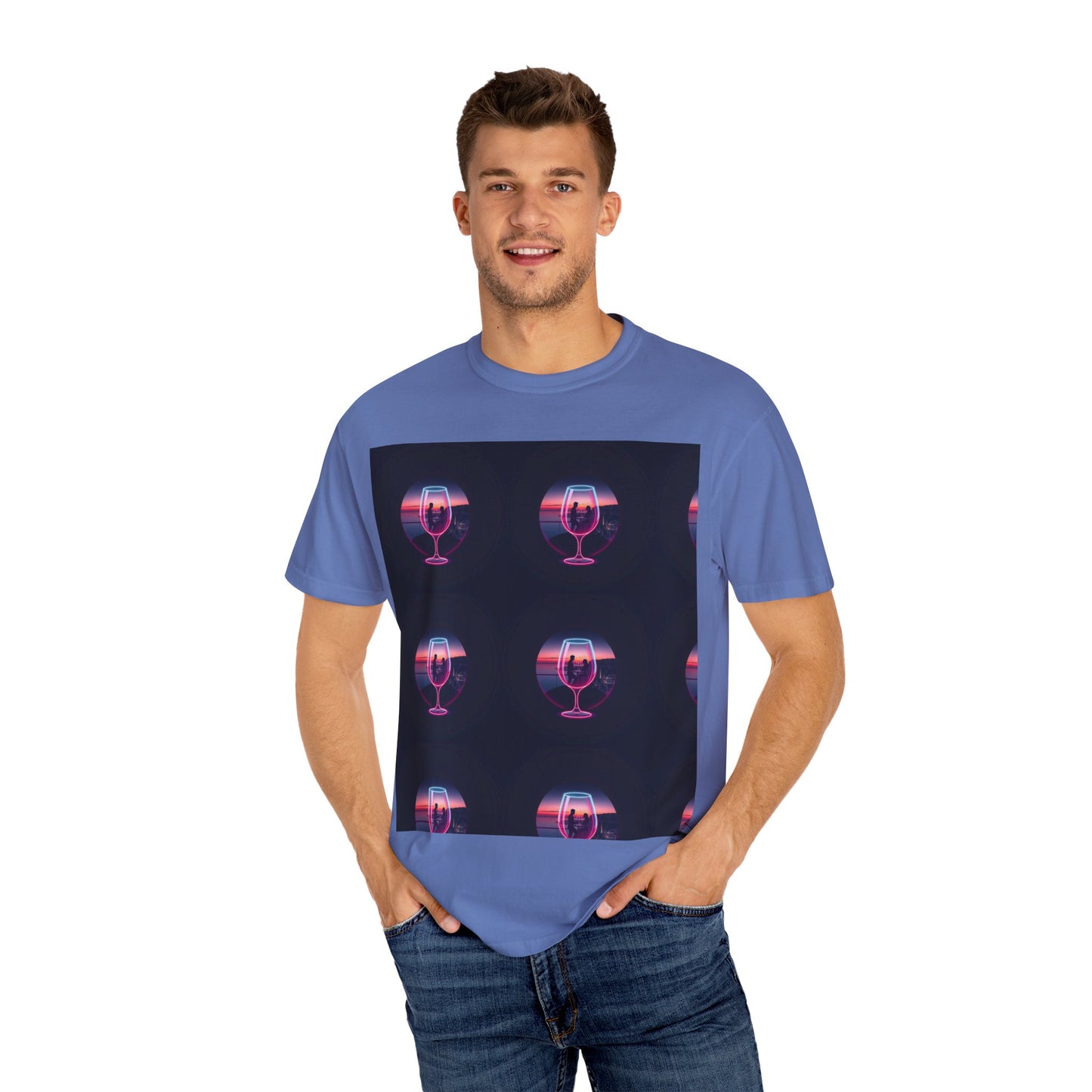 Retro Sunset Glasses T-Shirt, Unisex Garment-Dyed Tee for Casual Wear, Vintage Aesthetic Shirt, Gift for Friends, Summer Vibes Tee, [...]