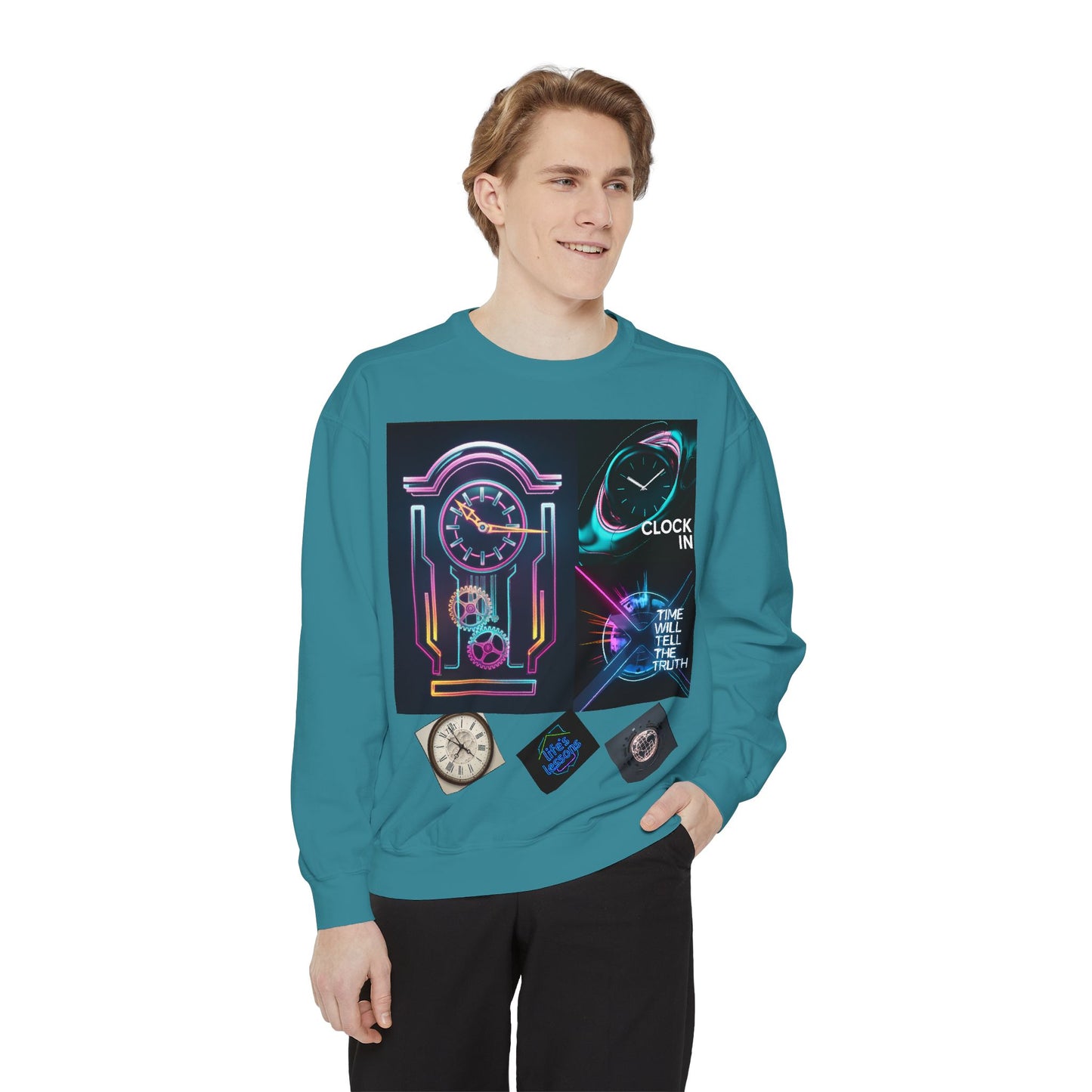 Retro Neon Clock Sweatshirt