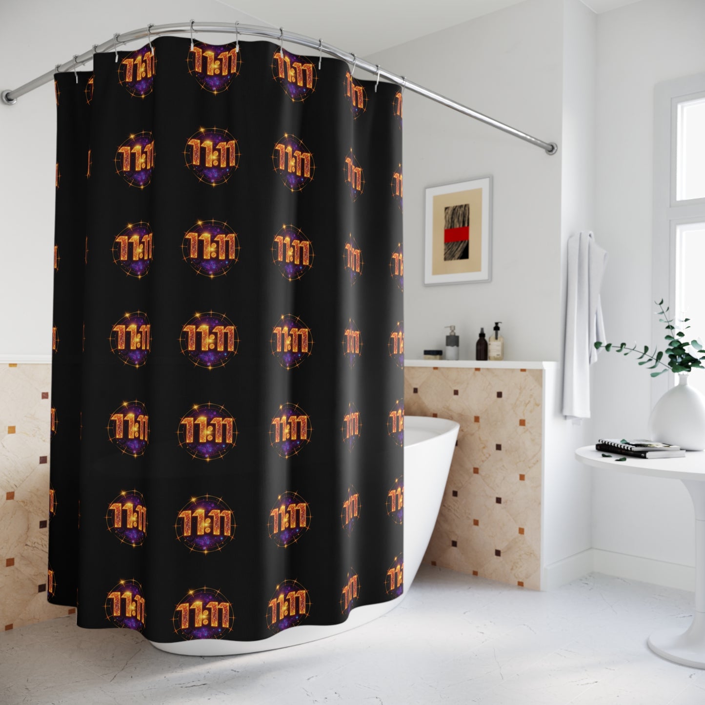 Mystical Galaxy Shower Curtains | Unique Bathroom Decor, Cosmic Design, Halloween Decorations, Home Accessories, Gift Idea