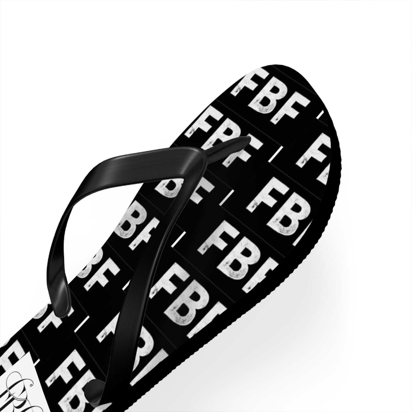 Trendy Flip Flops with FBF Print - Summer Vacation Footwear, Beach Wear, Casual Sandals, Gift for Sun Lovers, Stylish Pool Slides