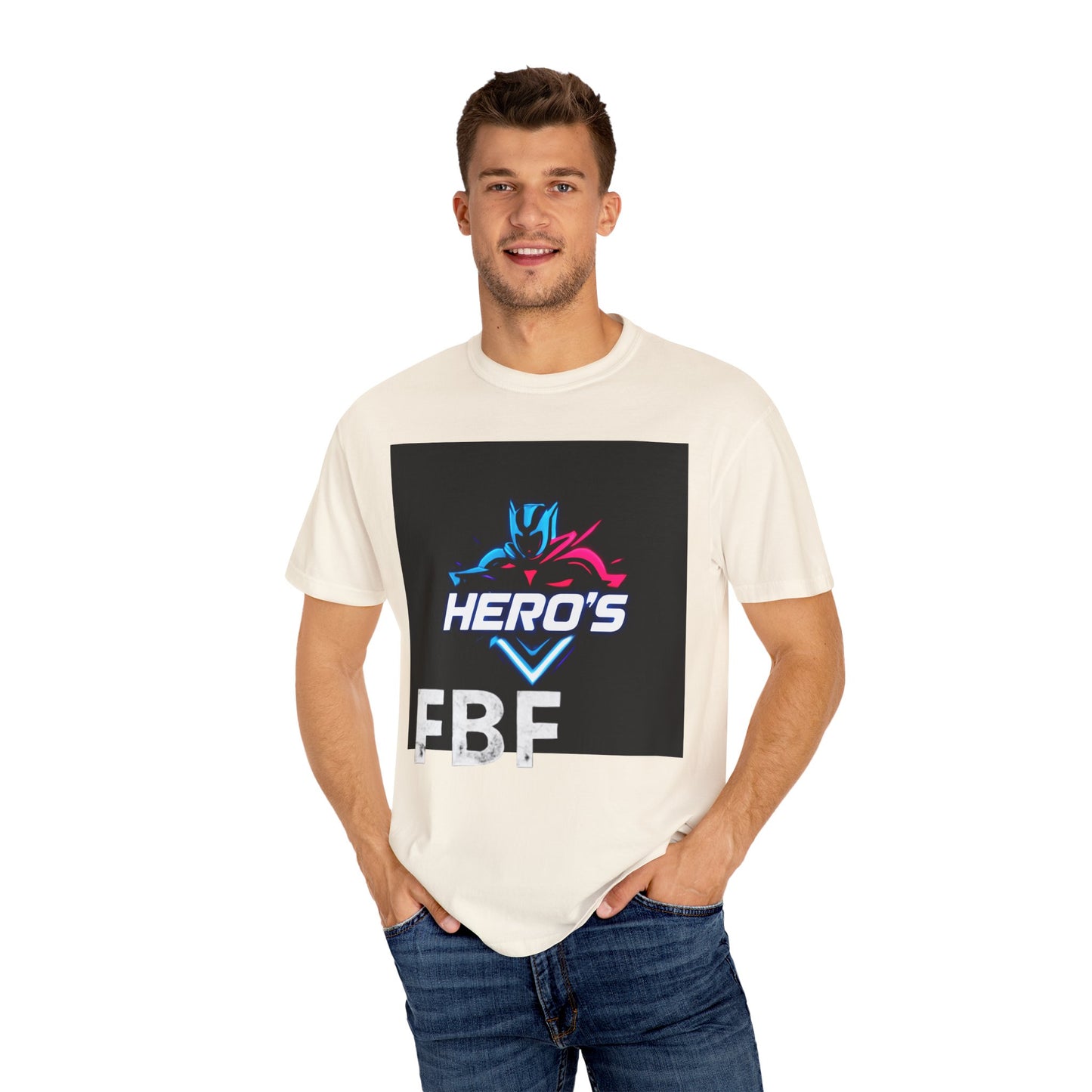 Hero's Unisex Garment-Dyed T-shirt, Casual Tee, Perfect for Gifting, Comic Fans, Hero Celebrations, Graphic Tee, Everyday Wear