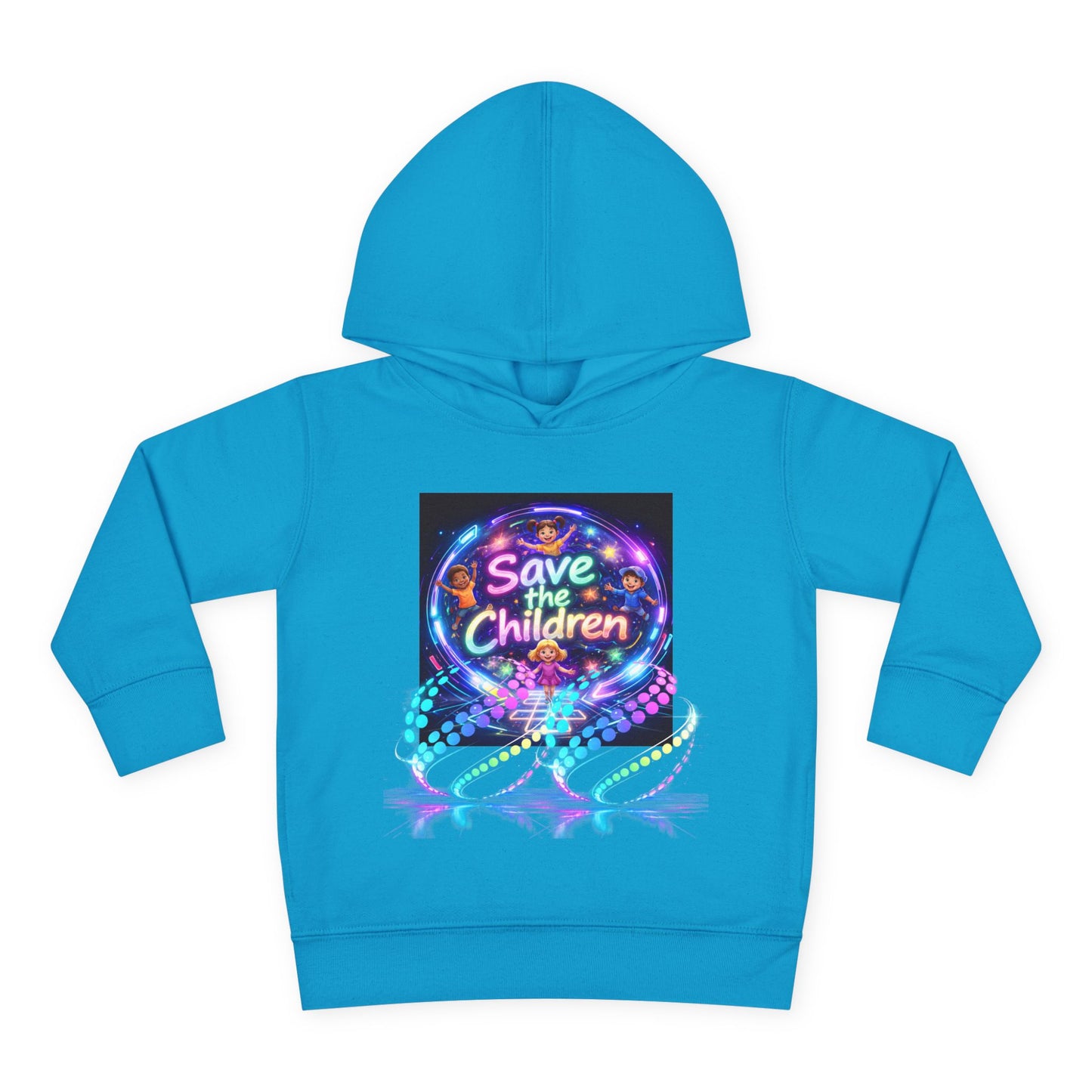 Save the Children Toddler Hoodie — Colorful Neon FBF Charity Pullover