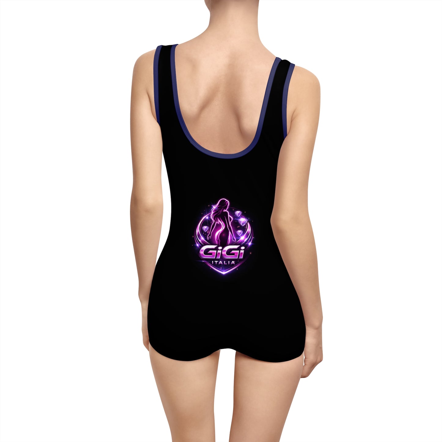 Gigi Italia Retro Neon One-Piece Swimsuit