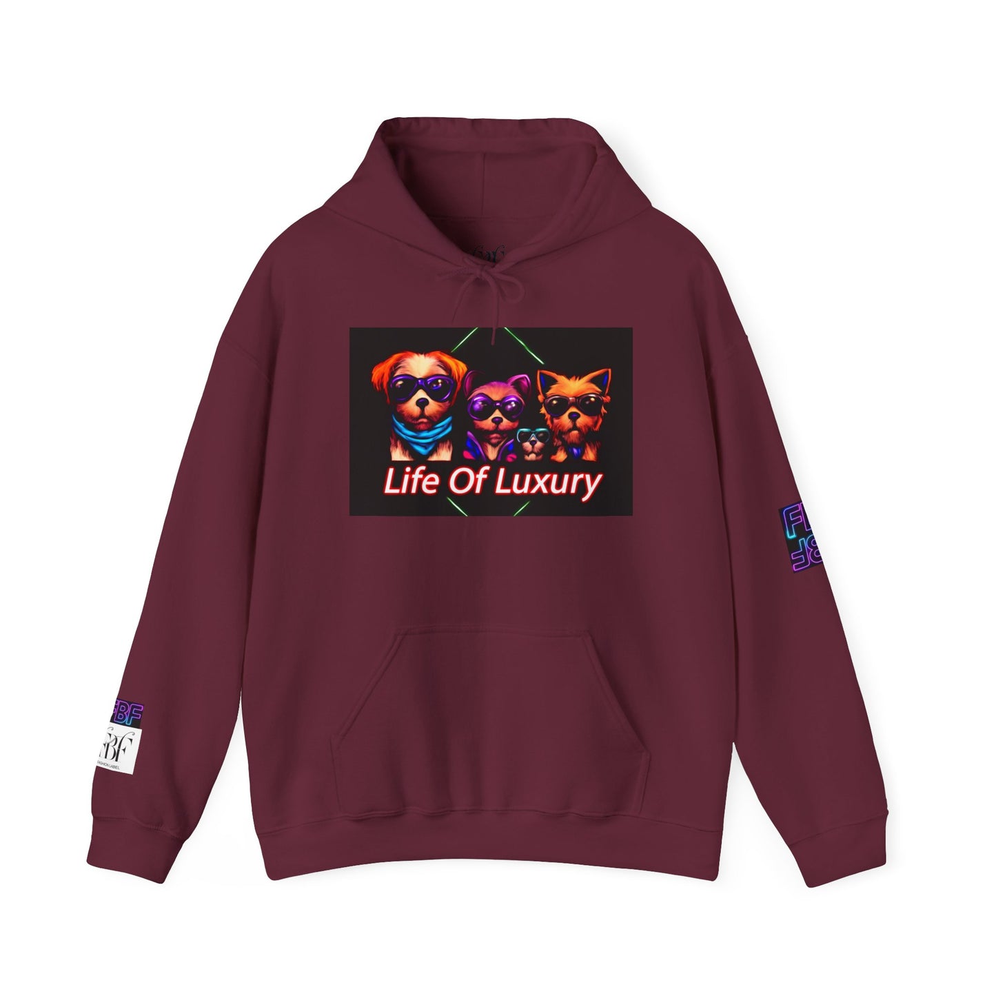 Luxury Life Unisex Hoodie - Cozy Sweatshirt for Pet Lovers, Gift for Birthdays, Everyday Wear, Chill Vibes, FBF Collection
