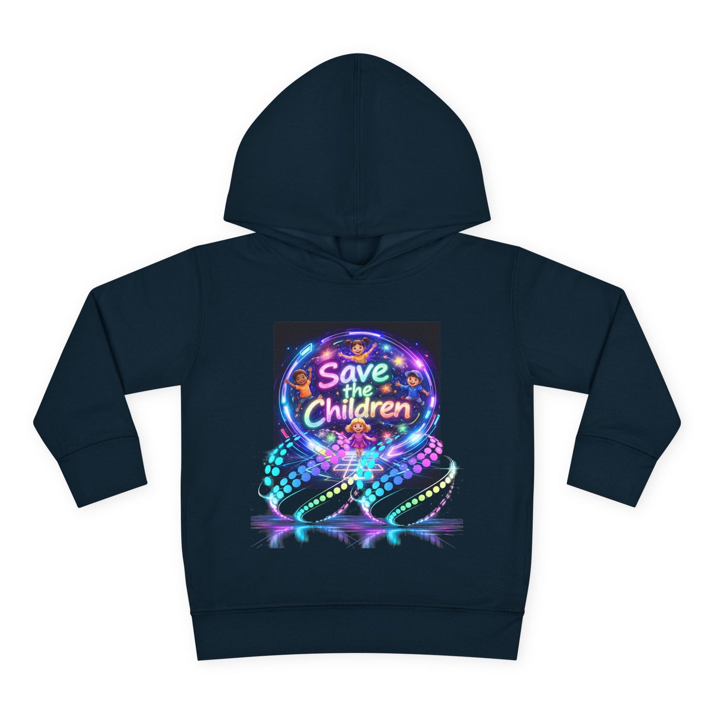 Save the Children Toddler Hoodie — Colorful Neon FBF Charity Pullover