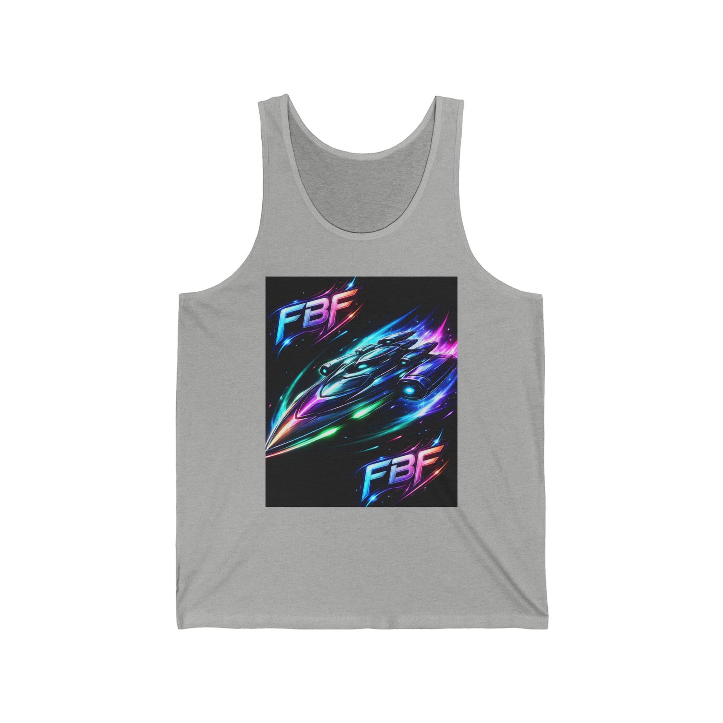 Retro Neon Racing Tank Top — FBF & Battleship Gamer Graphic