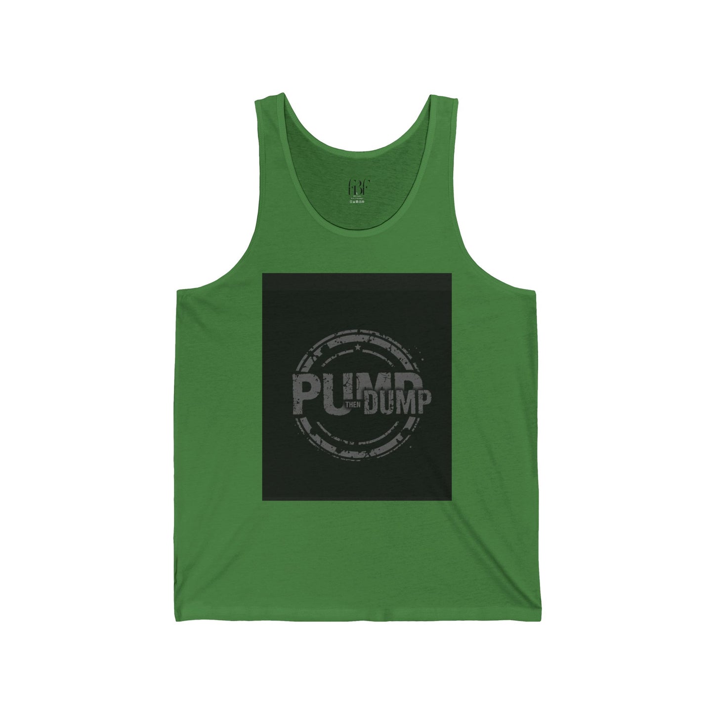 Classic Graphic Jersey Tank Top for Fitness & Casual Wear | Pump & Dump Design, Gym Tank, Unisex Tee, Summer Outfit
