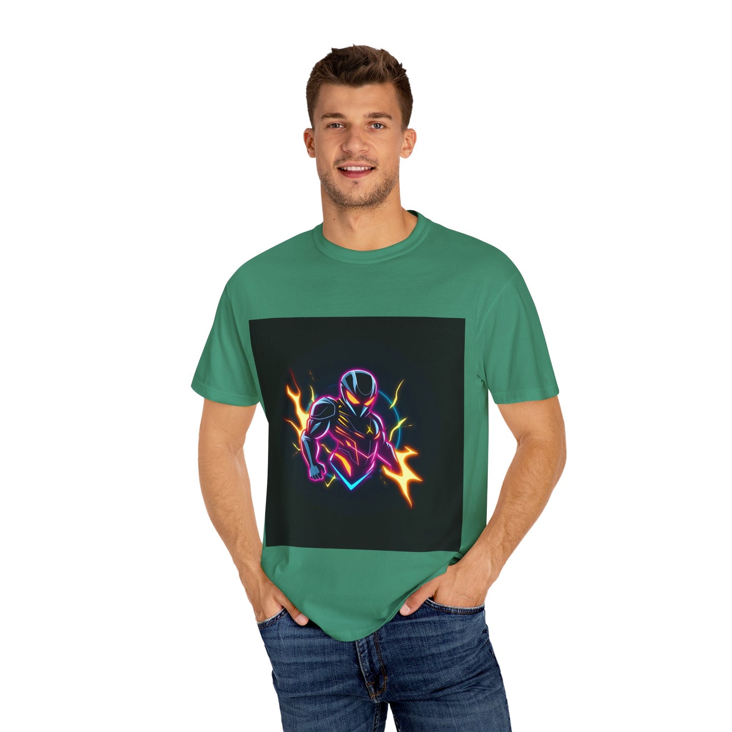 Vibrant Unisex Graphic T-Shirt, Cosmic Dreams Tee, Retro Neon Shirt, Stylish Casual Wear, Gift for Gamers & Dreamers