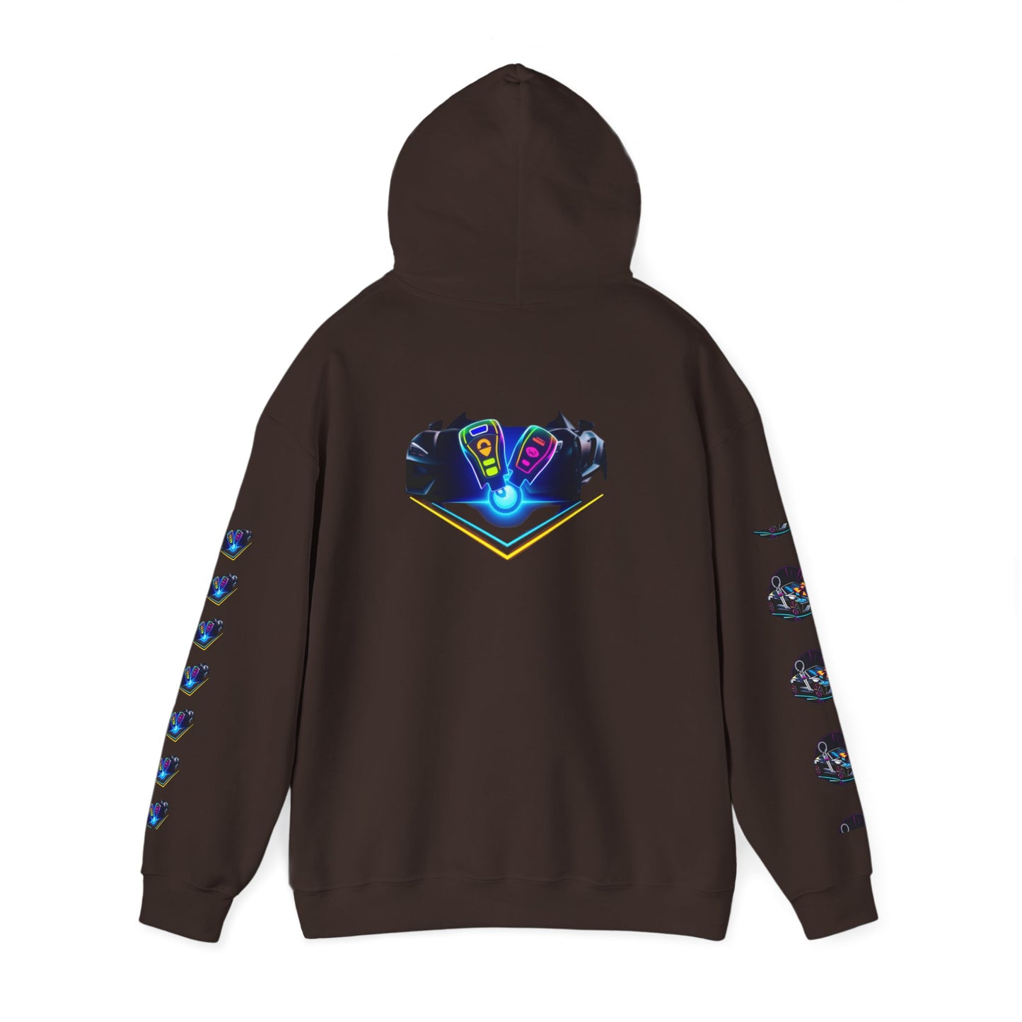 Stylish Unisex Heavy Blend™ Hoodie with Neon Design - Perfect for Winter Fashion & Casual Outings