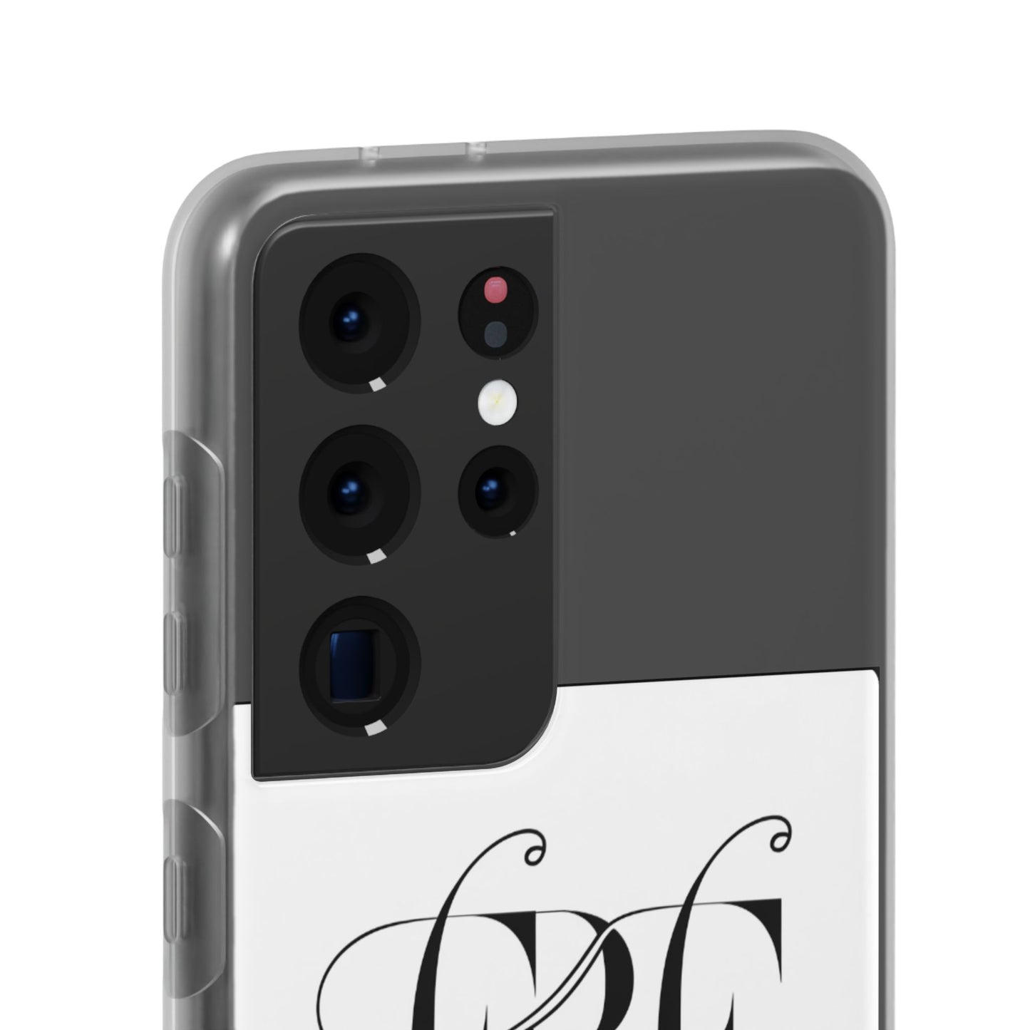 Chic Flexi Phone Case with Fashion Label Design