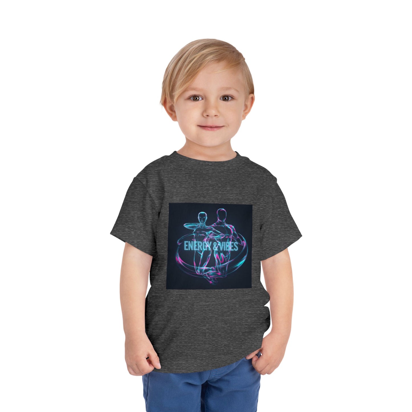 Toddler Tee — Energy & Vibes Neon Dance Graphic