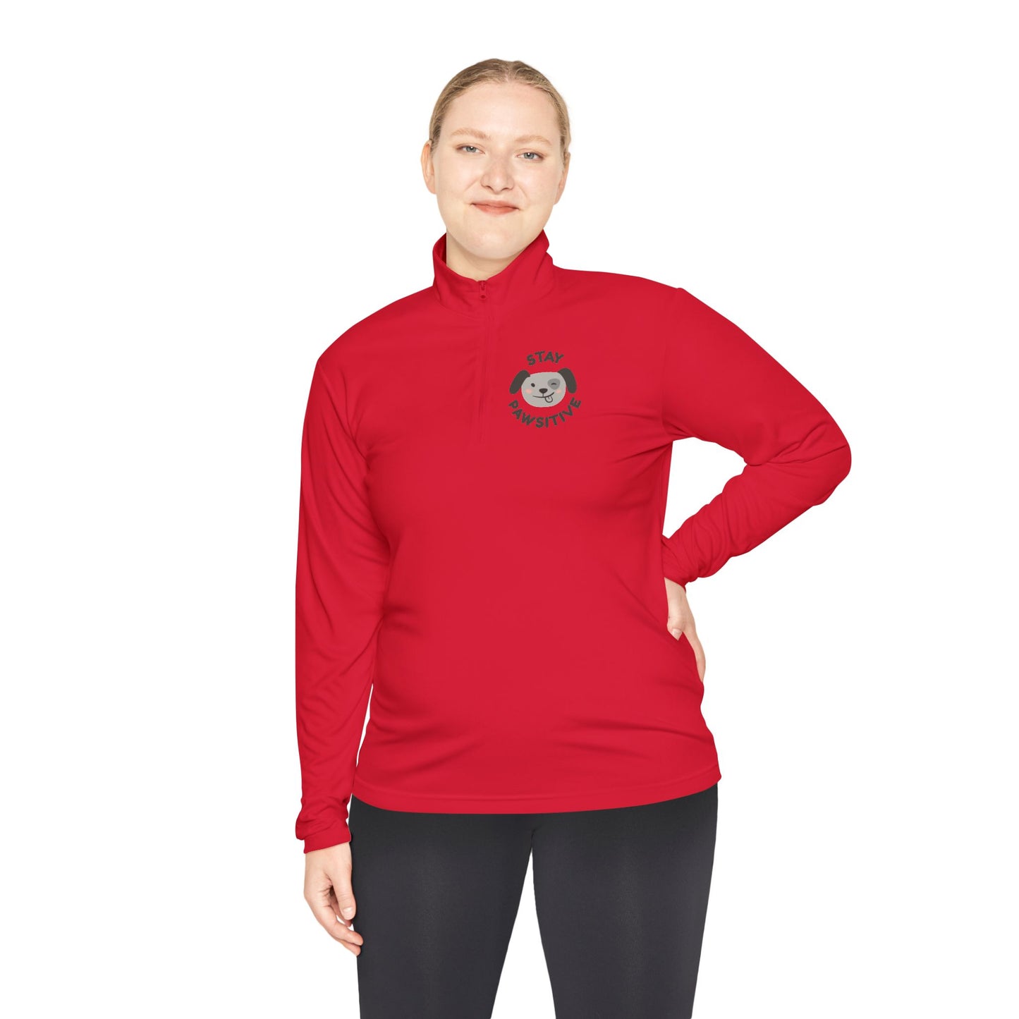 Stay pawsitive  Unisex Quarter-Zip Pullover