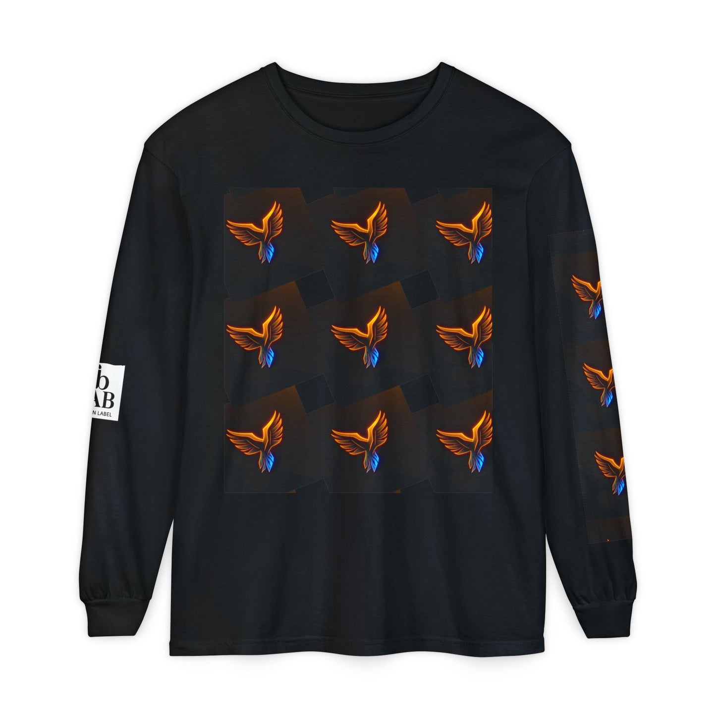 Vibrant Long Sleeve T-Shirt with Phoenix Design - Casual Wear for Bird Lovers, Gifts, Unique Fashion, Everyday Style, Unisex Apparel