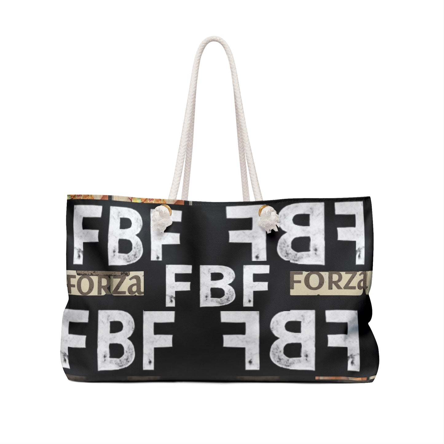 Vibrant Weekender Bag with Playful Beach Photography