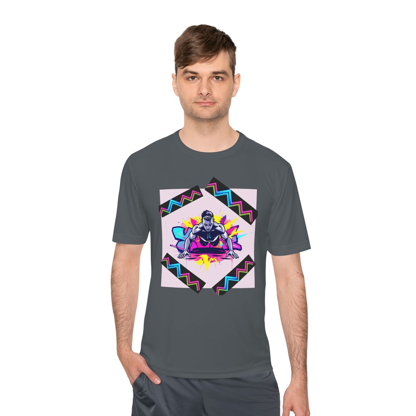 Vibrant Graphic Moisture Wicking Tee for Active Lifestyle