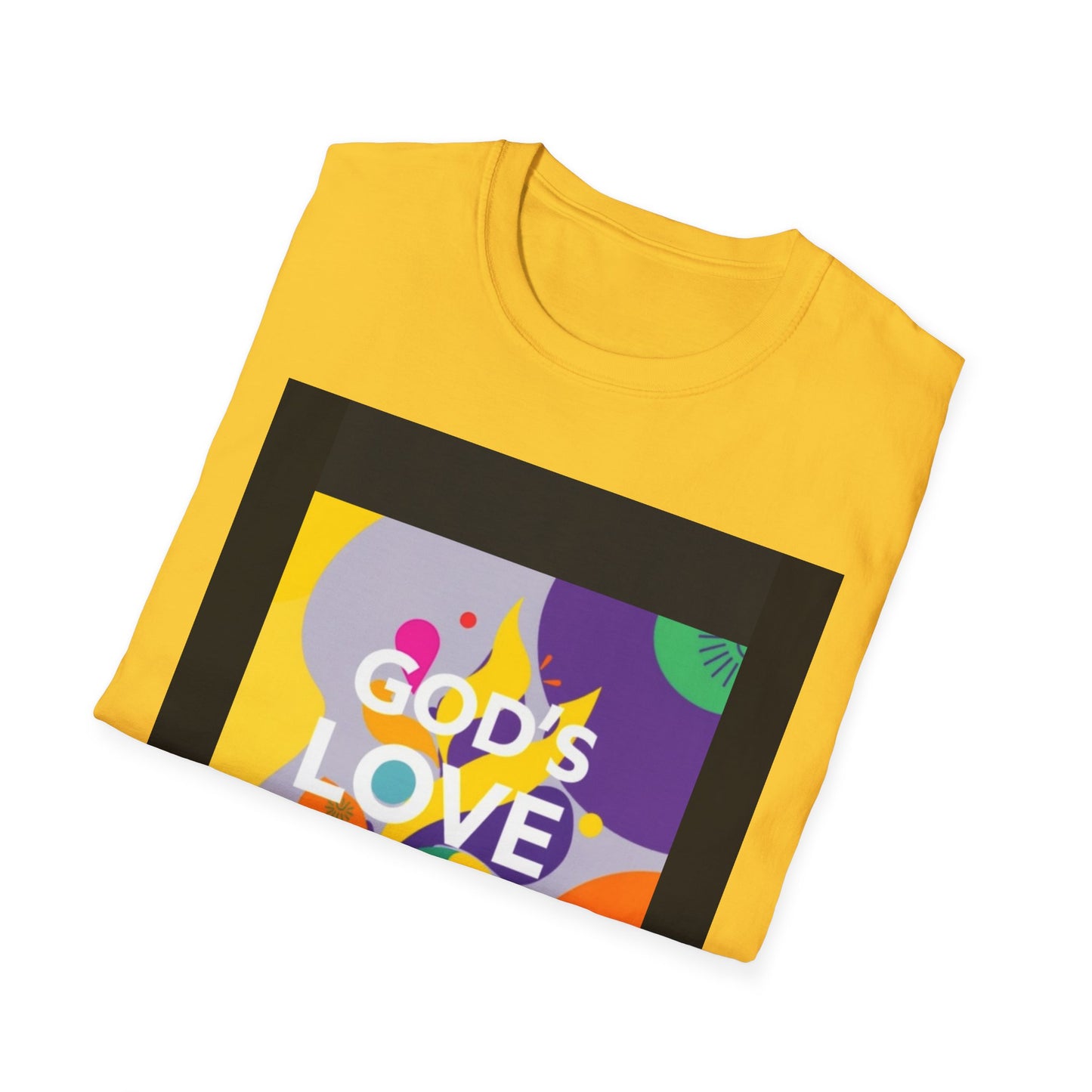 Unisex Softstyle T-Shirt with God's Love Design, Faith Shirt, Inspirational Tee, Christian Apparel, Gift for Believers, Everyday Wear